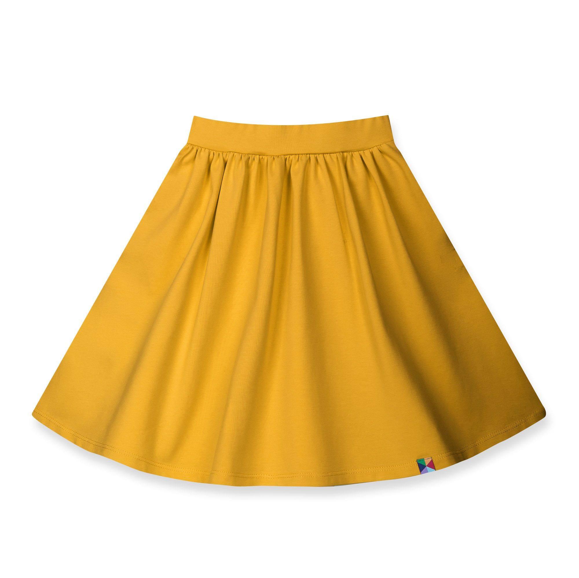 Mustard midi skirt with pockets Junior