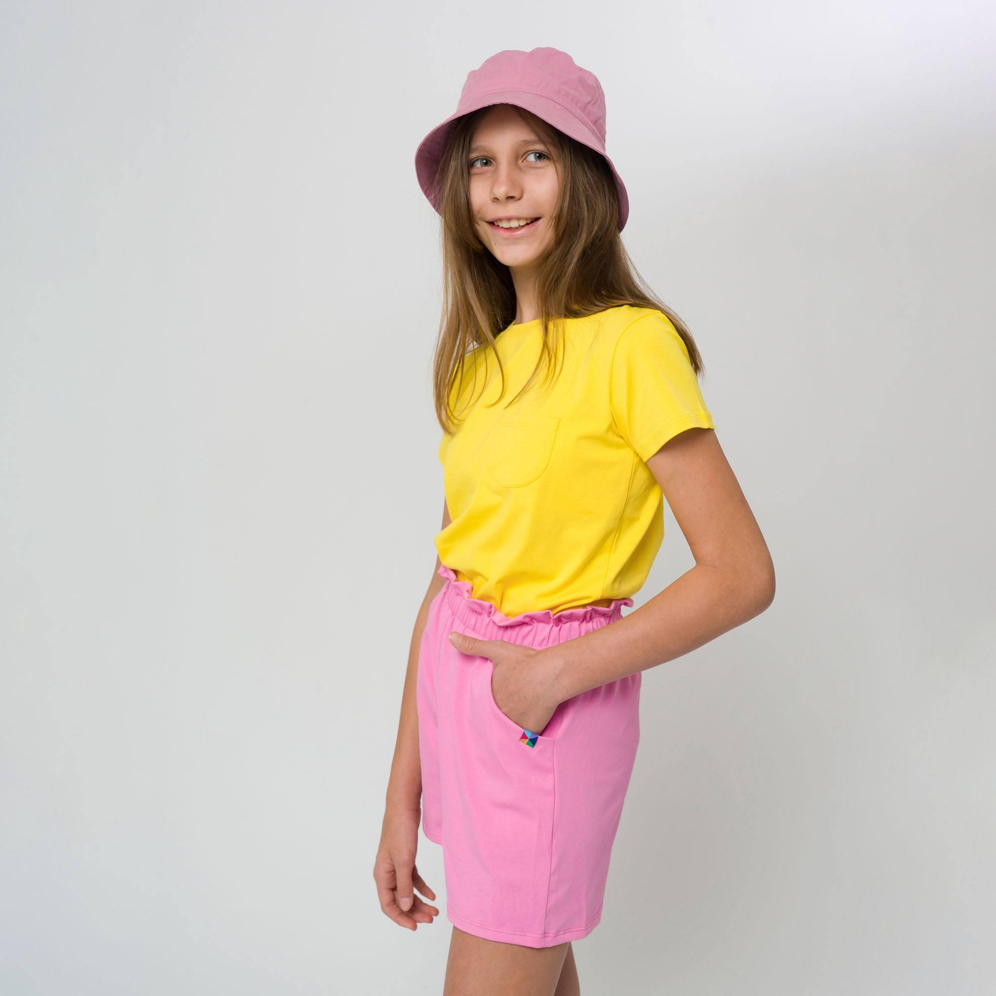 Pastel pink loose cut shorts Junior