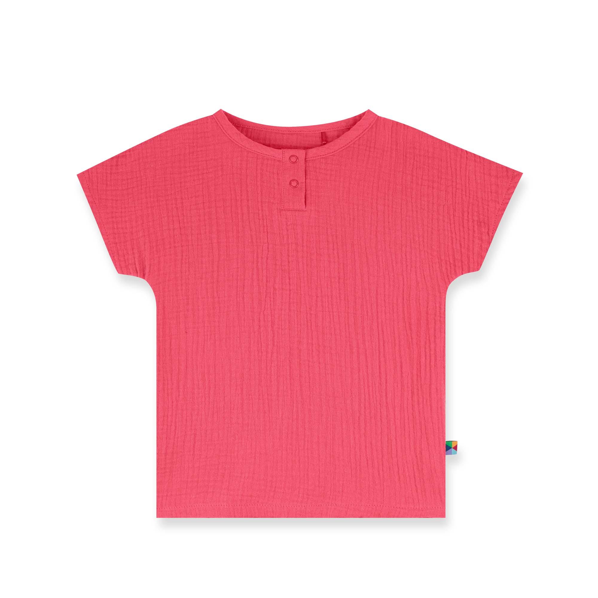 Coral muslin shirt