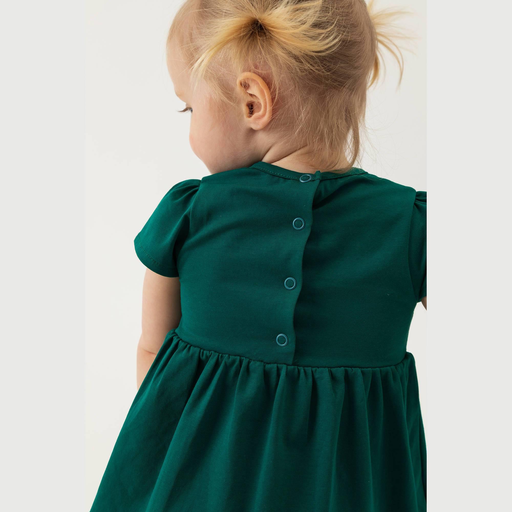 Bottle-green bodysuit dress