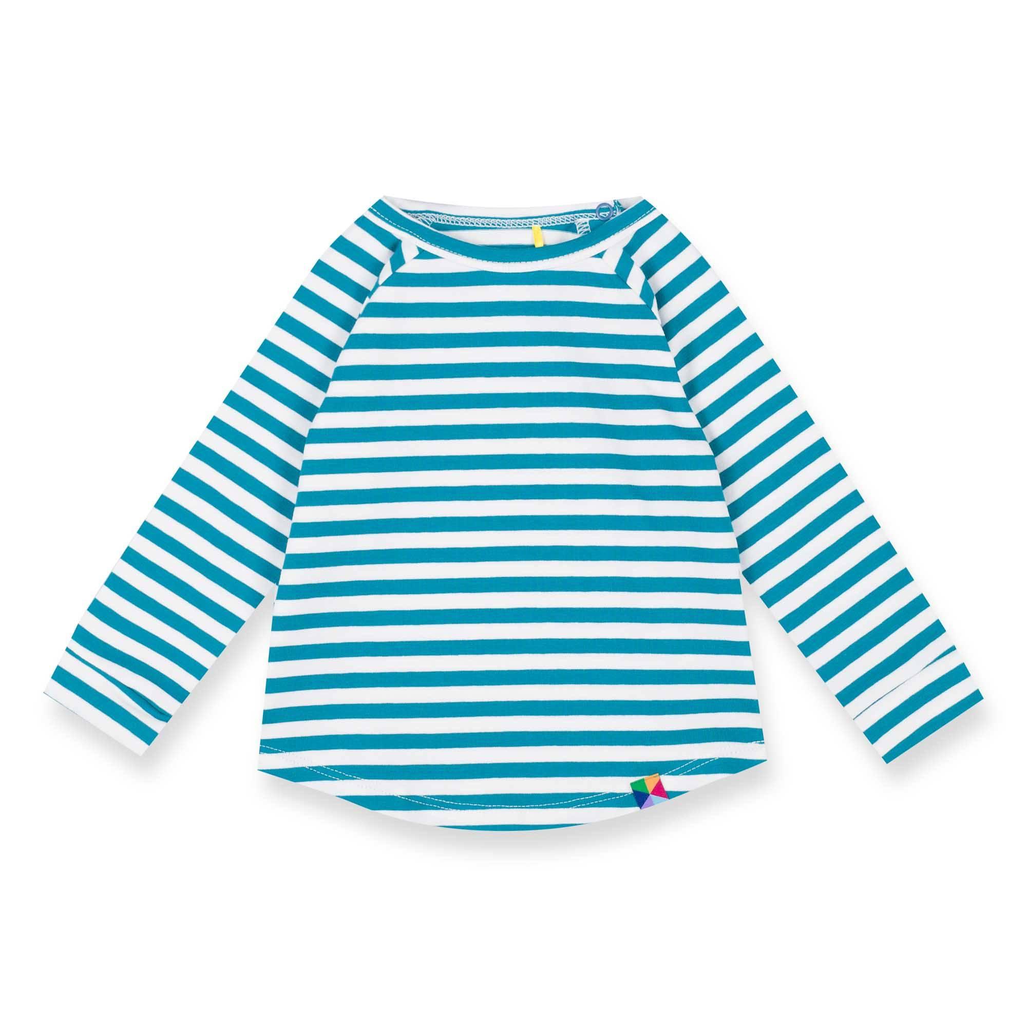 Turquoise stripes longe sleeve shirt Baby