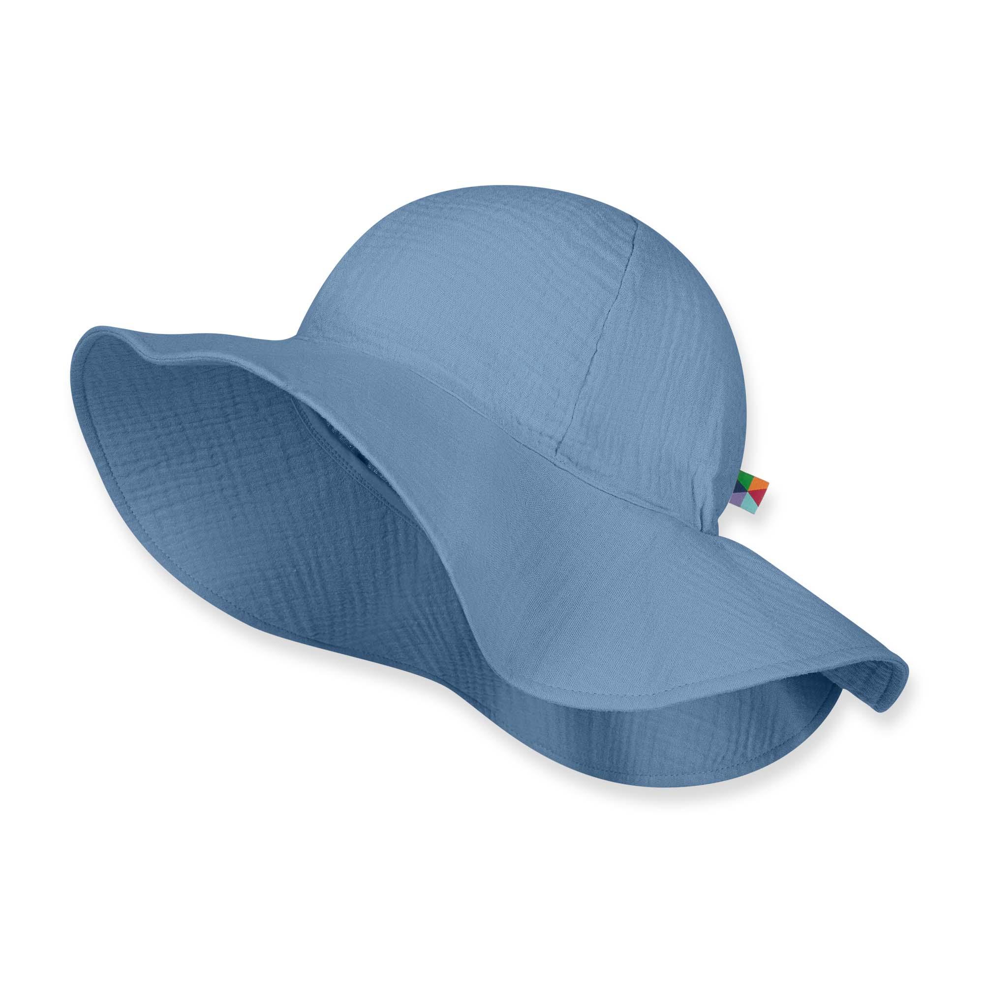 Sky blue muslin brimmed hat Women