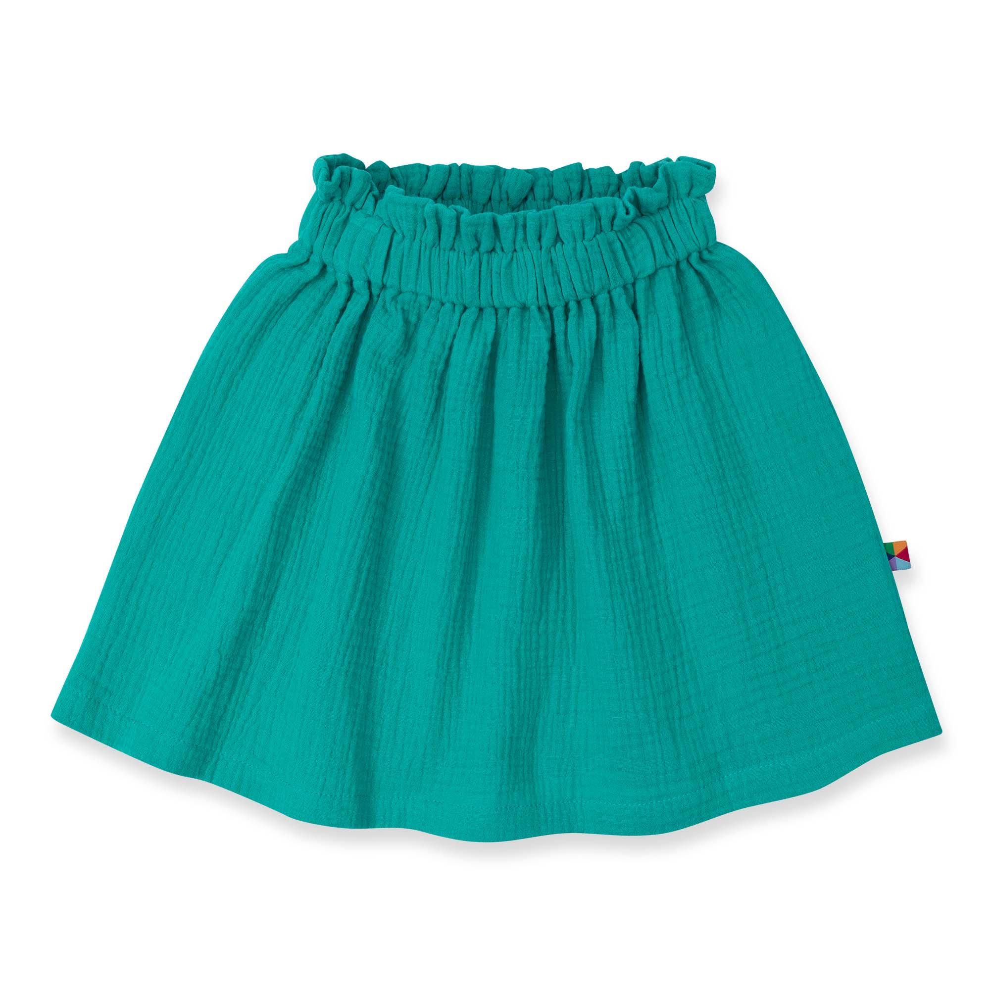 Turquoise muslin skirt