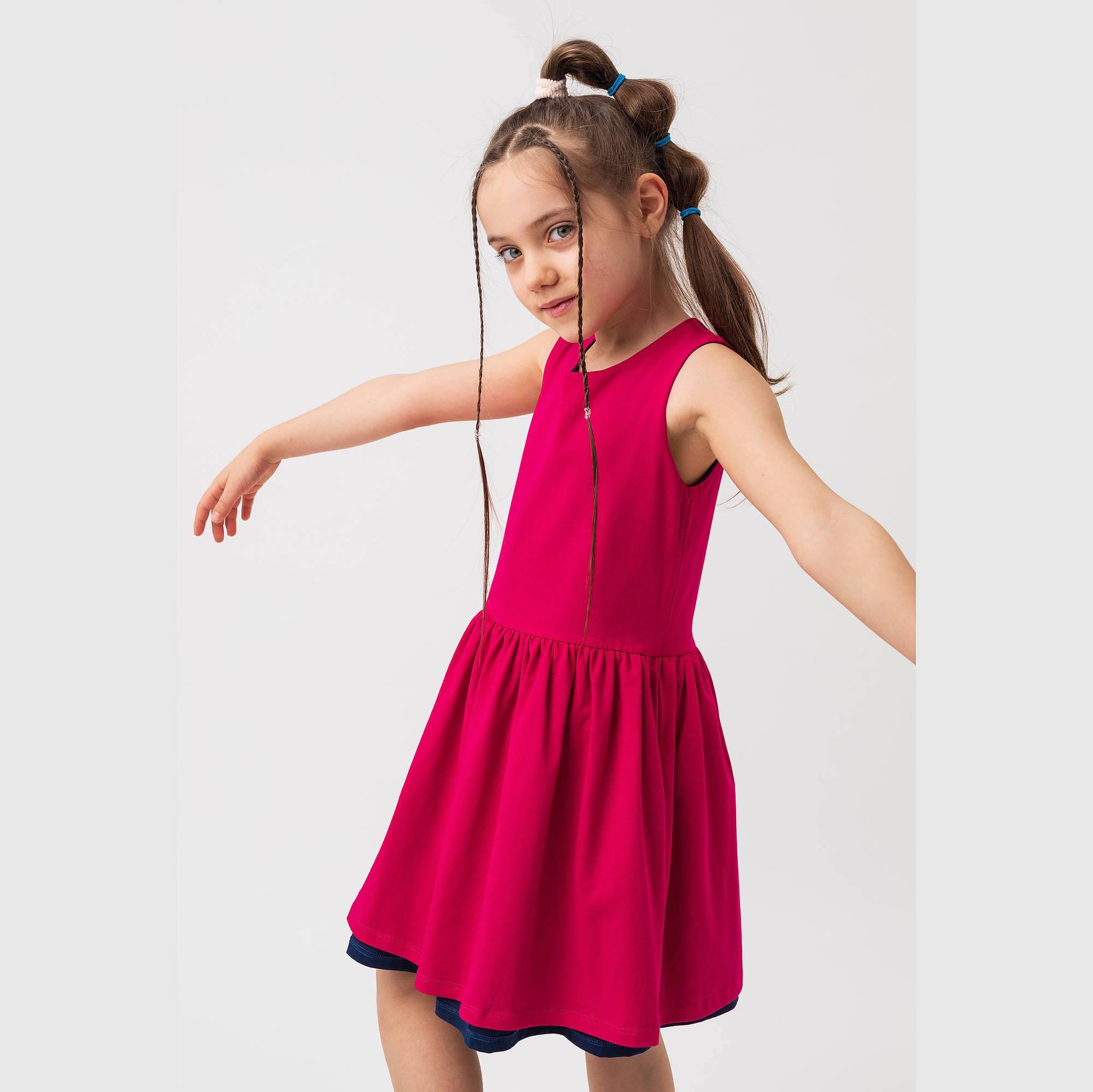 Navy blue - pink reversible dress