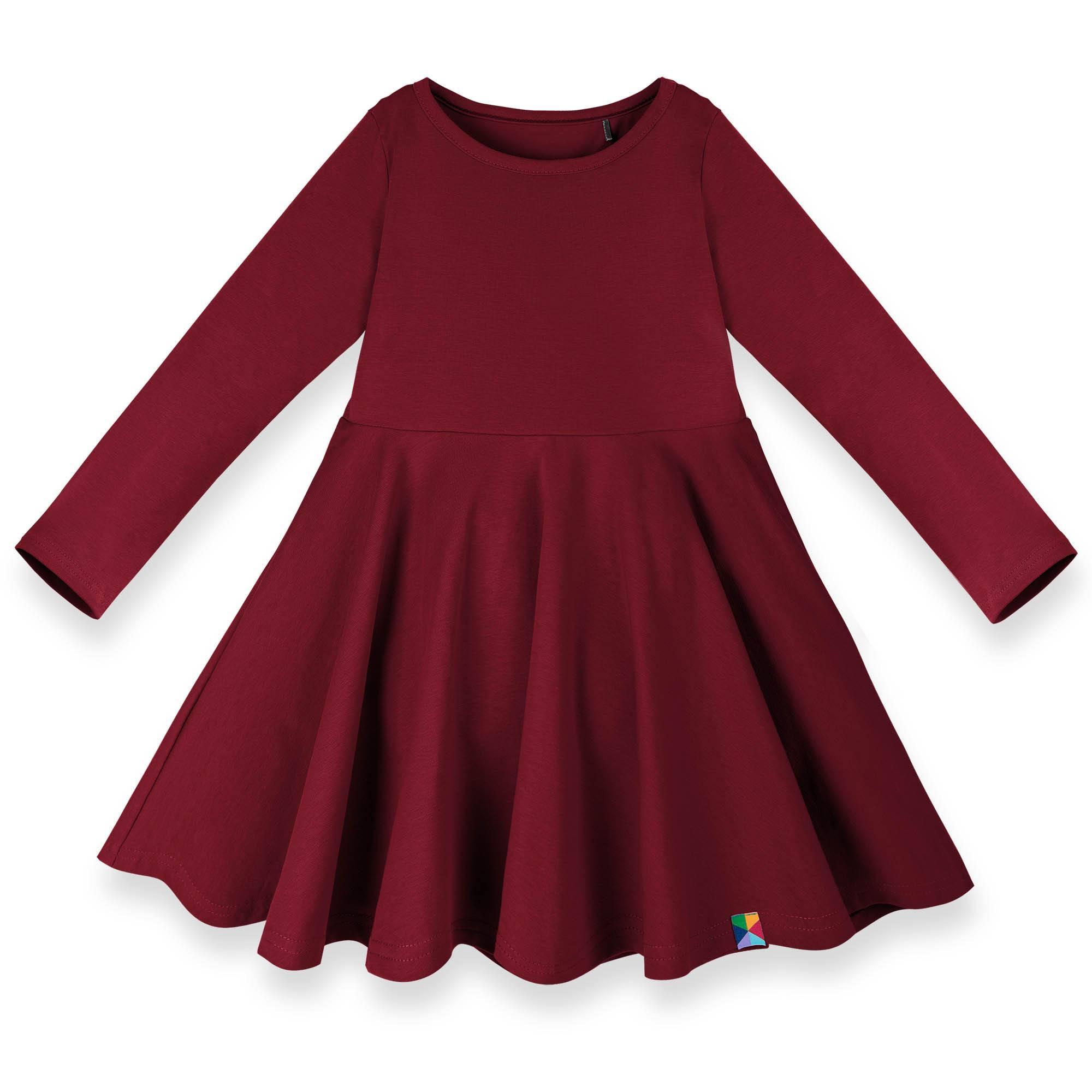 Burgundy long sleeve dress