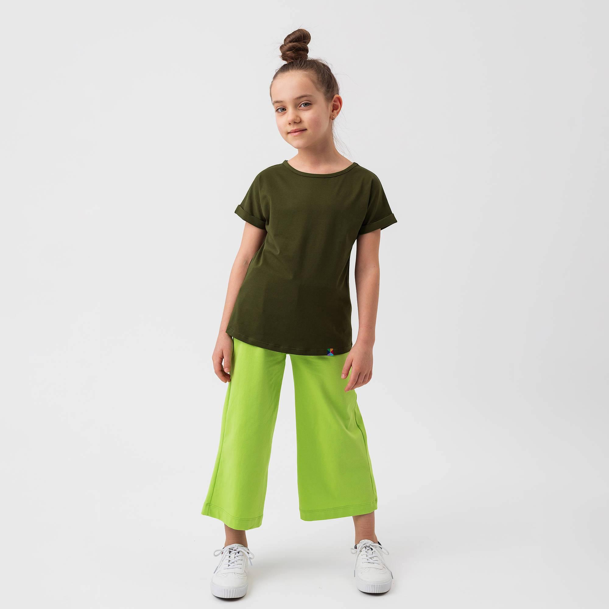 Lime green culotte trousers