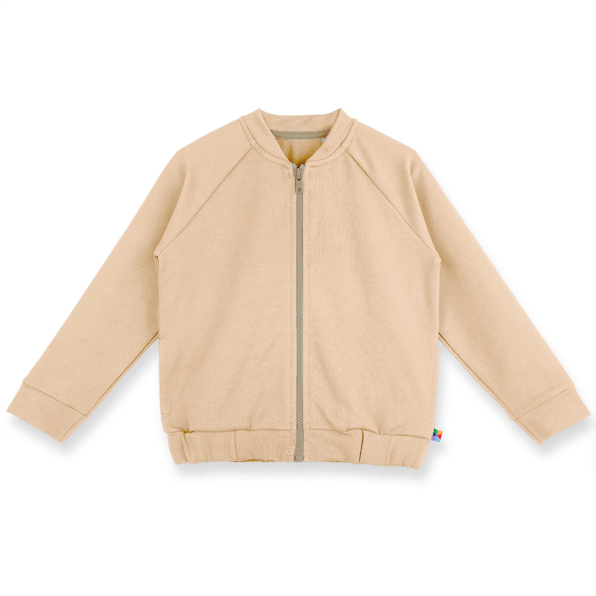 Beige zip-up sweatshirt