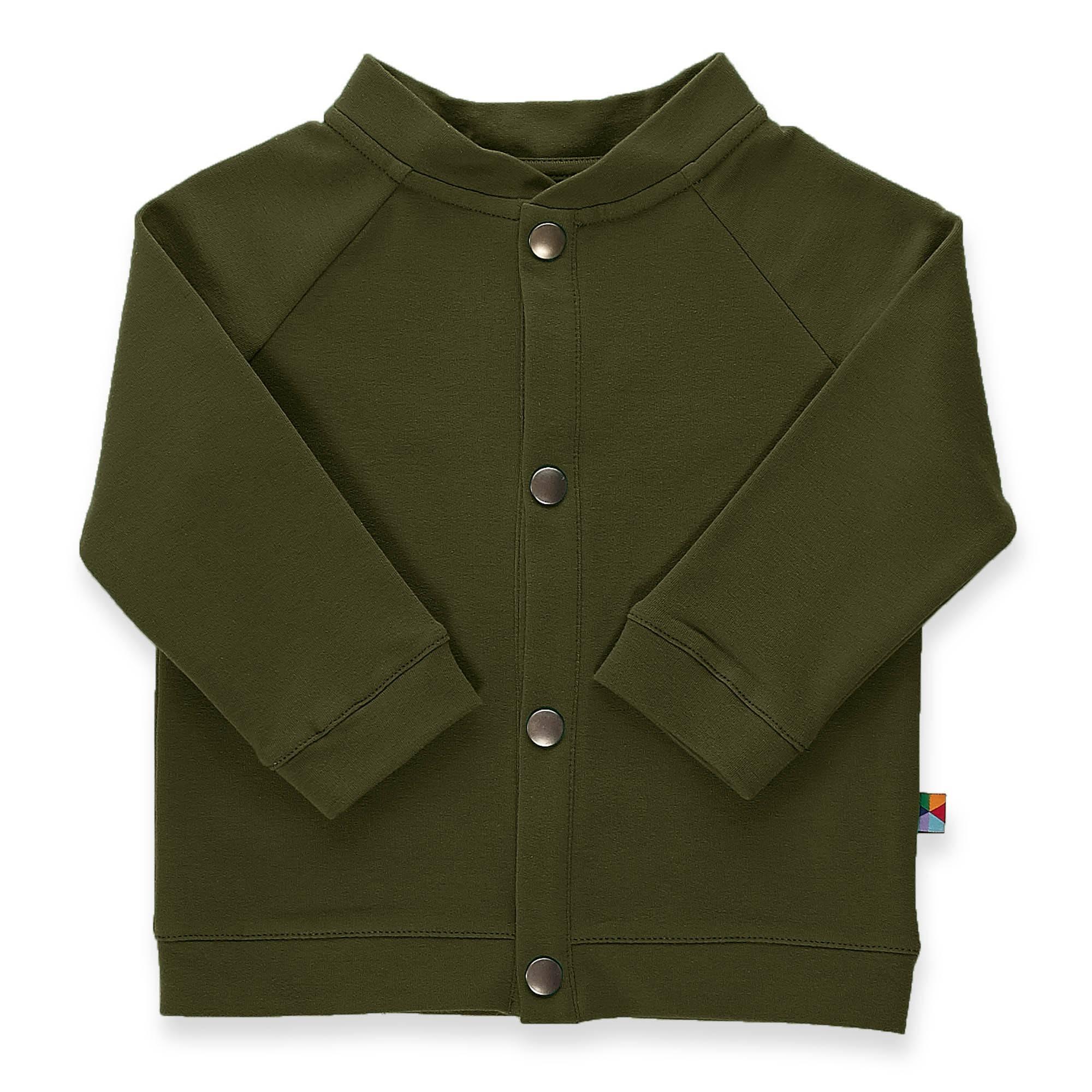 Khaki button-up bomber jacket Baby