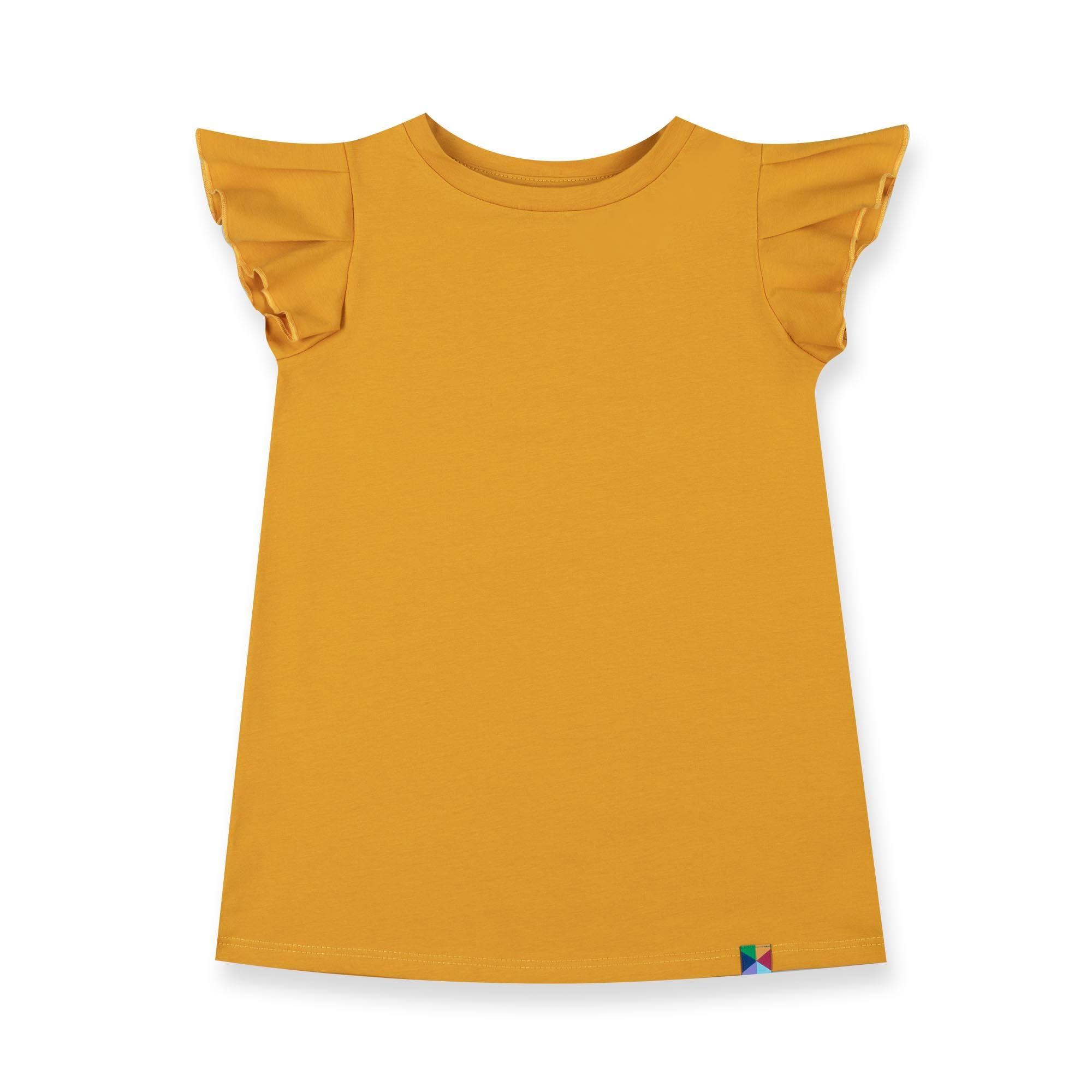 Mustard short butterfly sleeve tunic