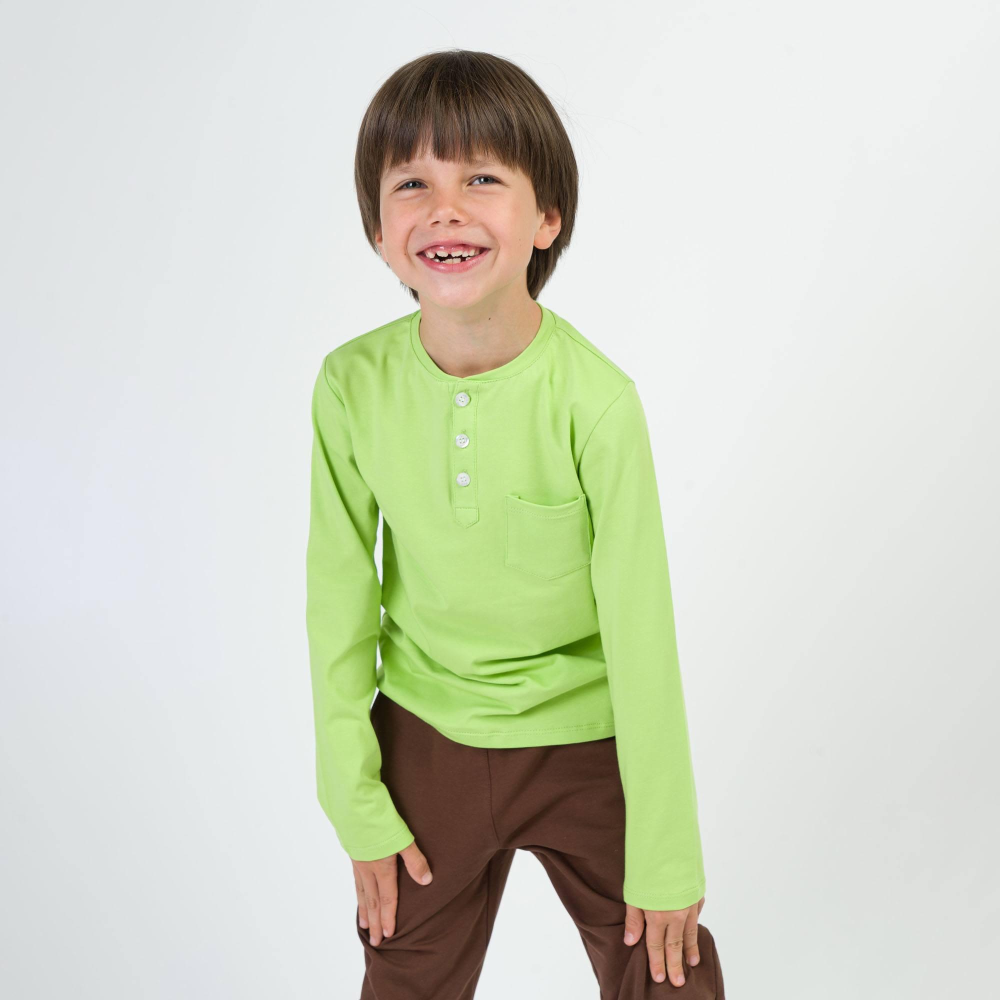 Lime green henley longsleeve shirt