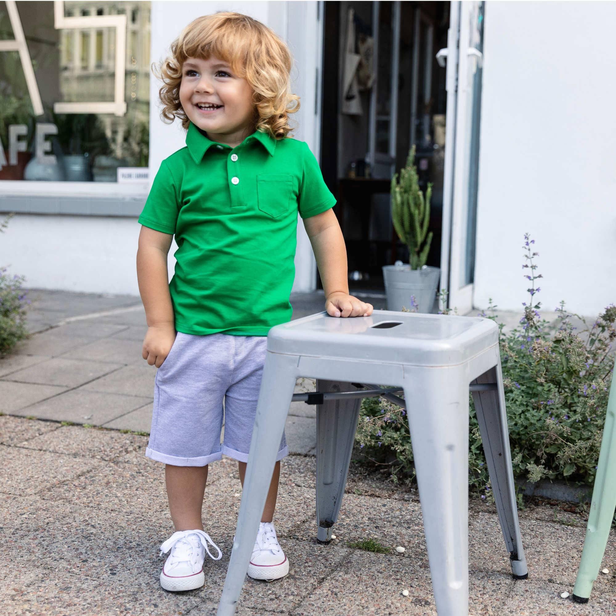 Green polo T-shirt