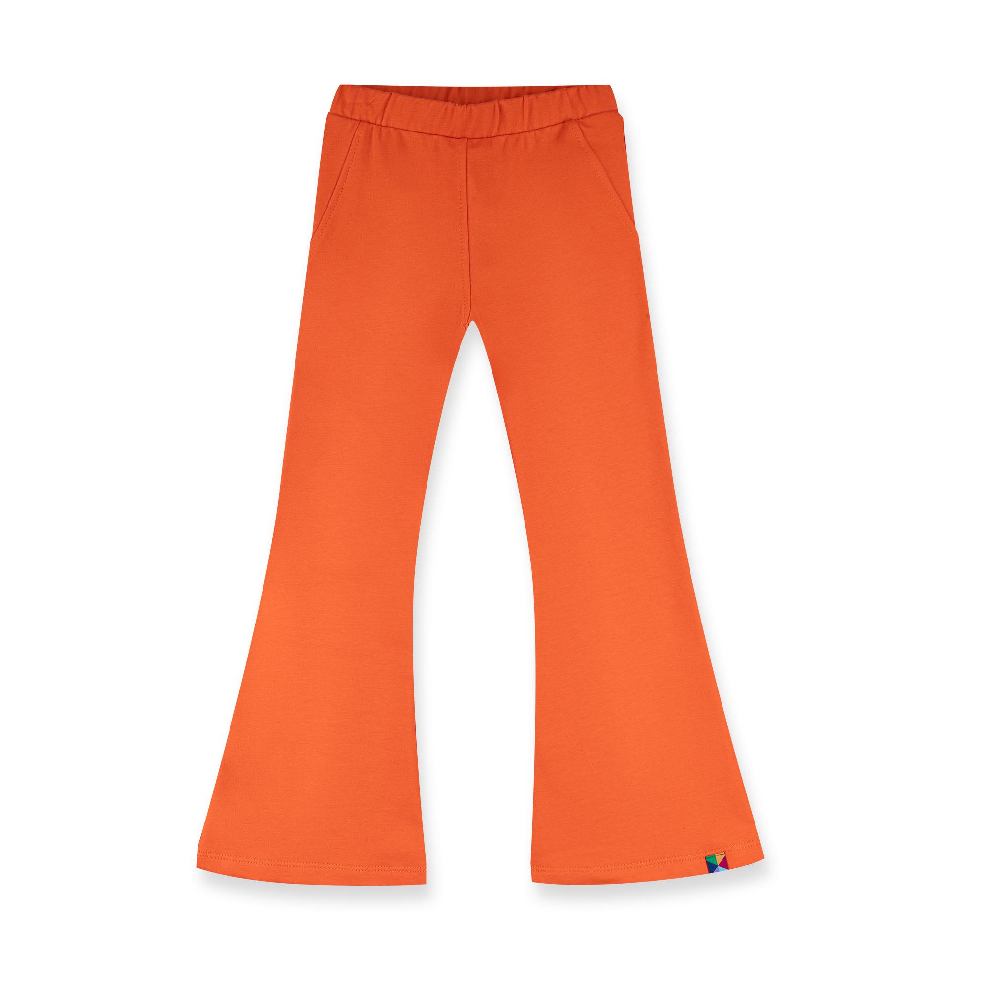 Orange flared pants