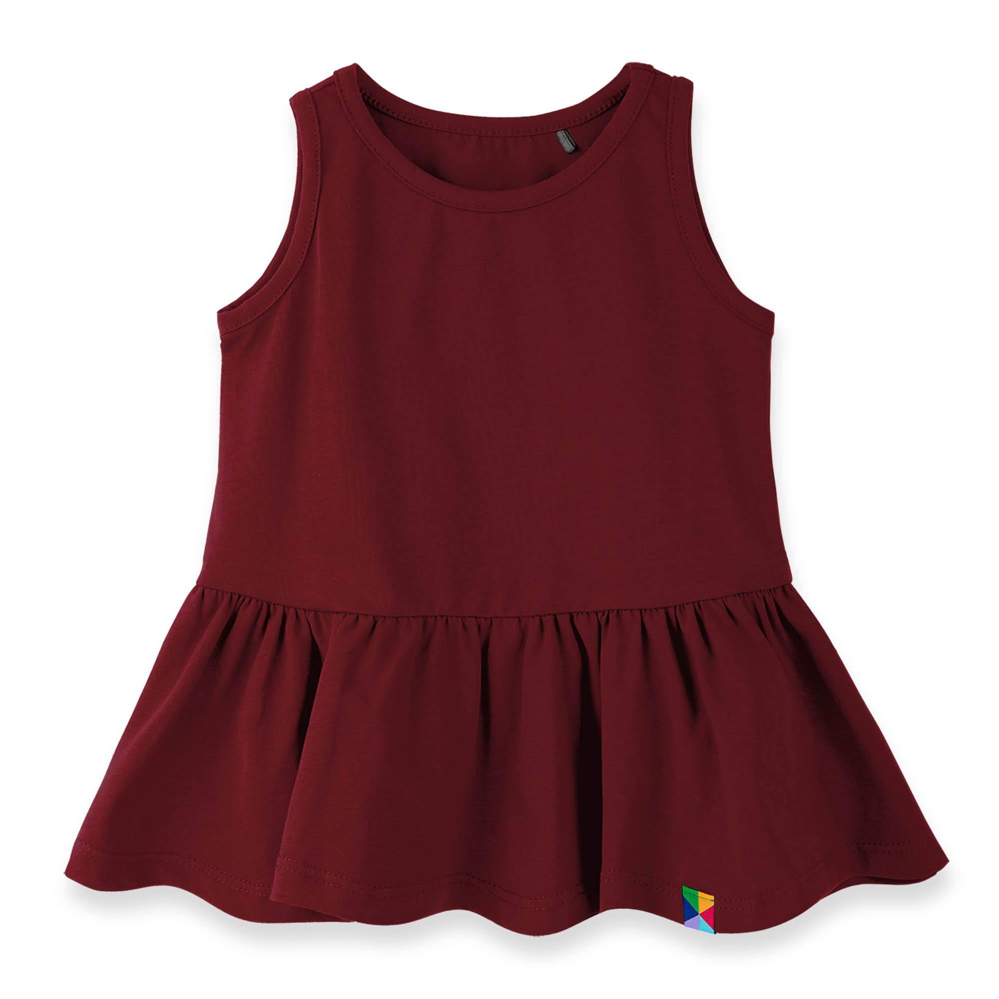 Burgundy sleeveless dress