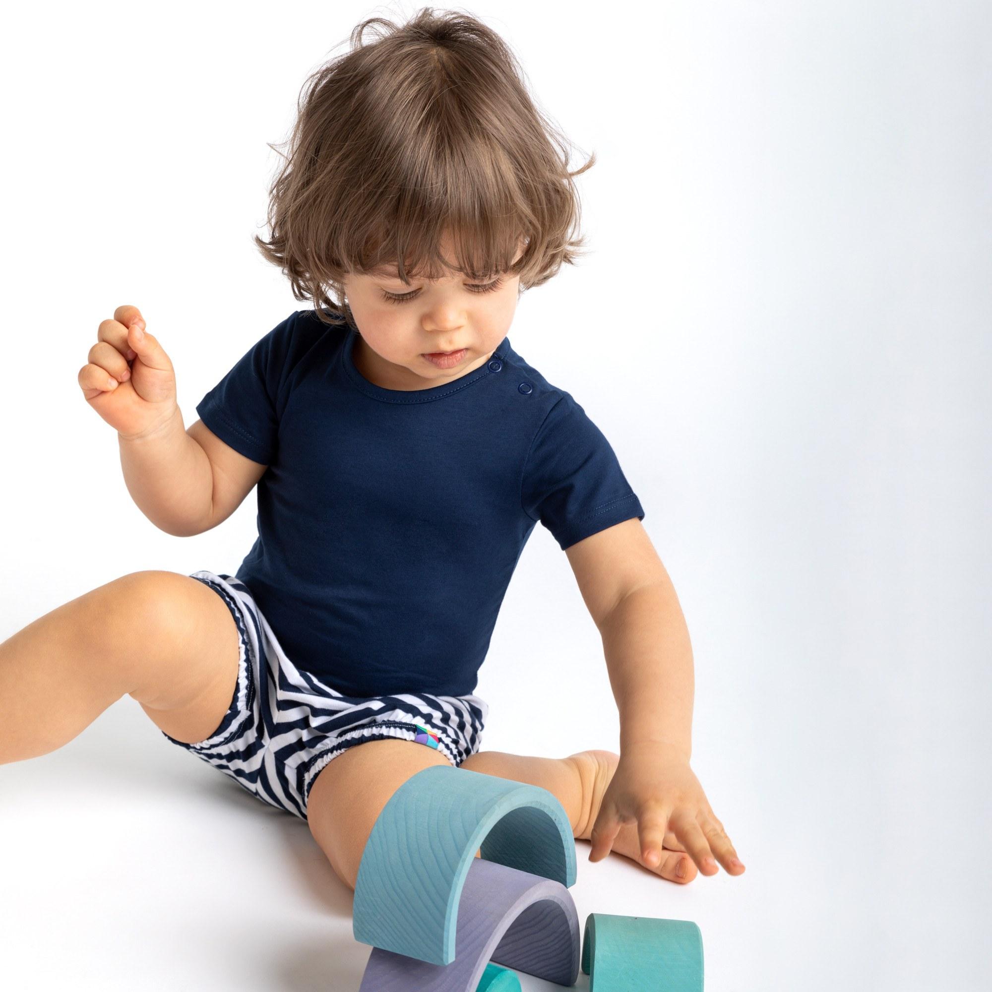 Navy blue stripes bloomers