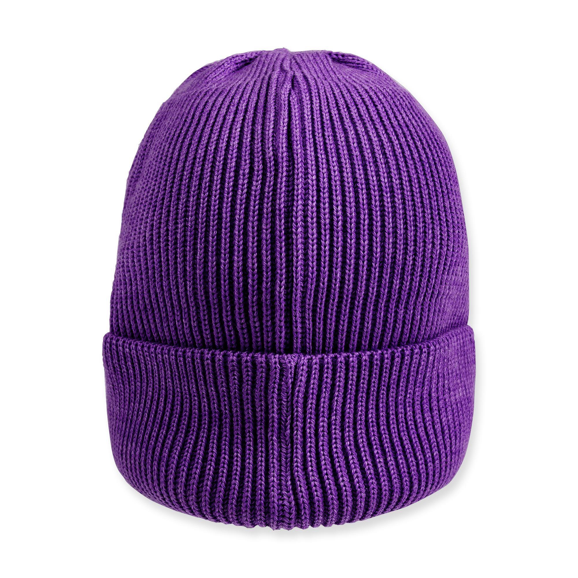 Violet merino wool hat adults