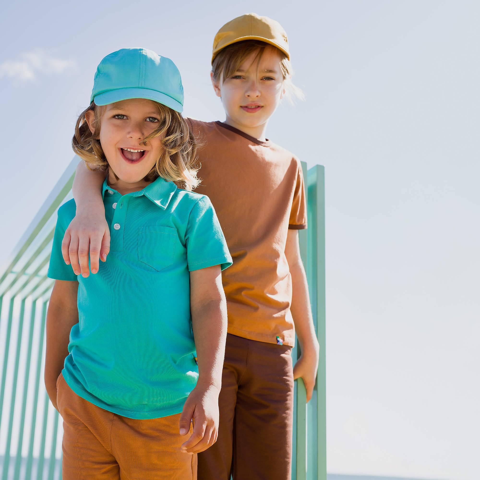 Turquoise polo T-shirt