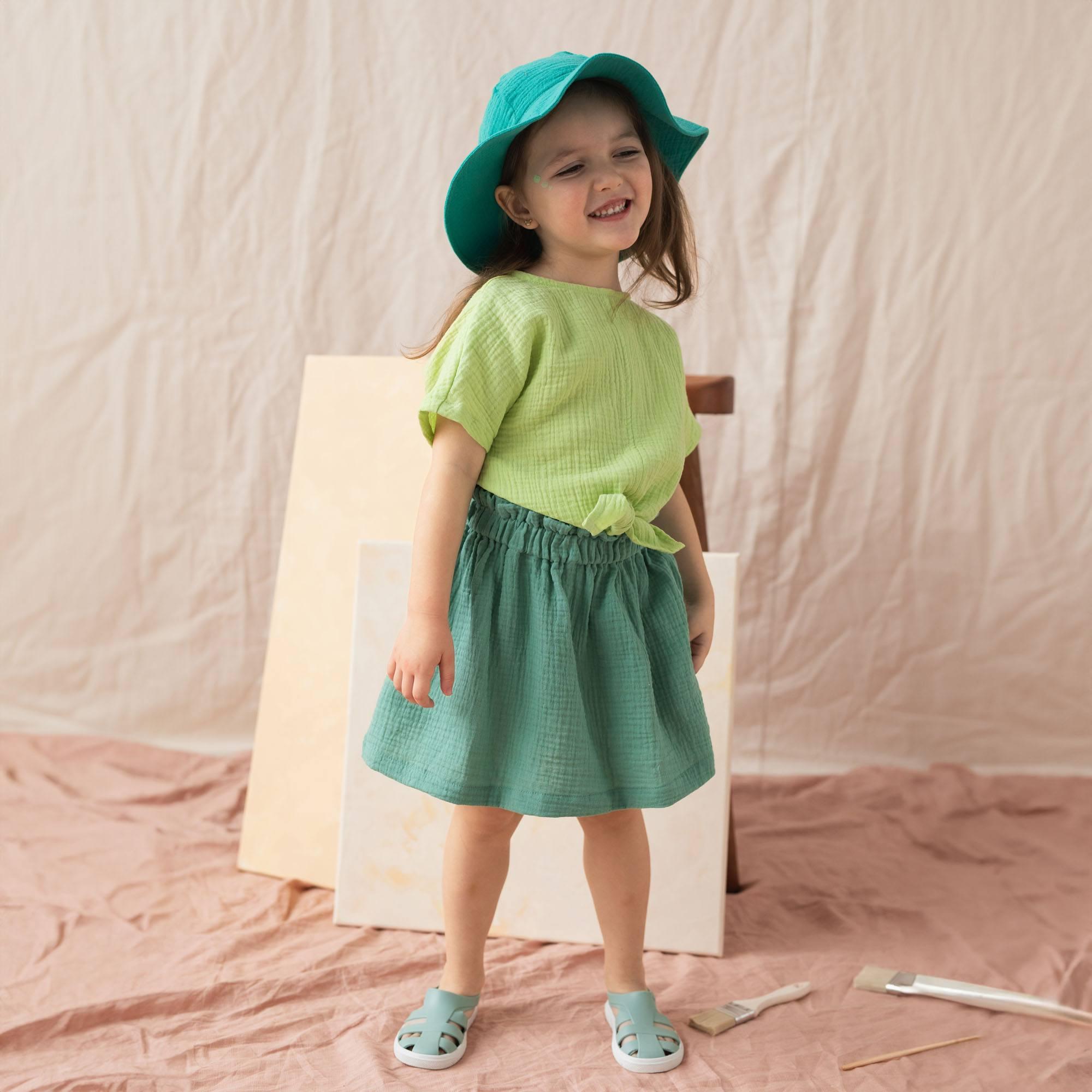 Celadon muslin skirt