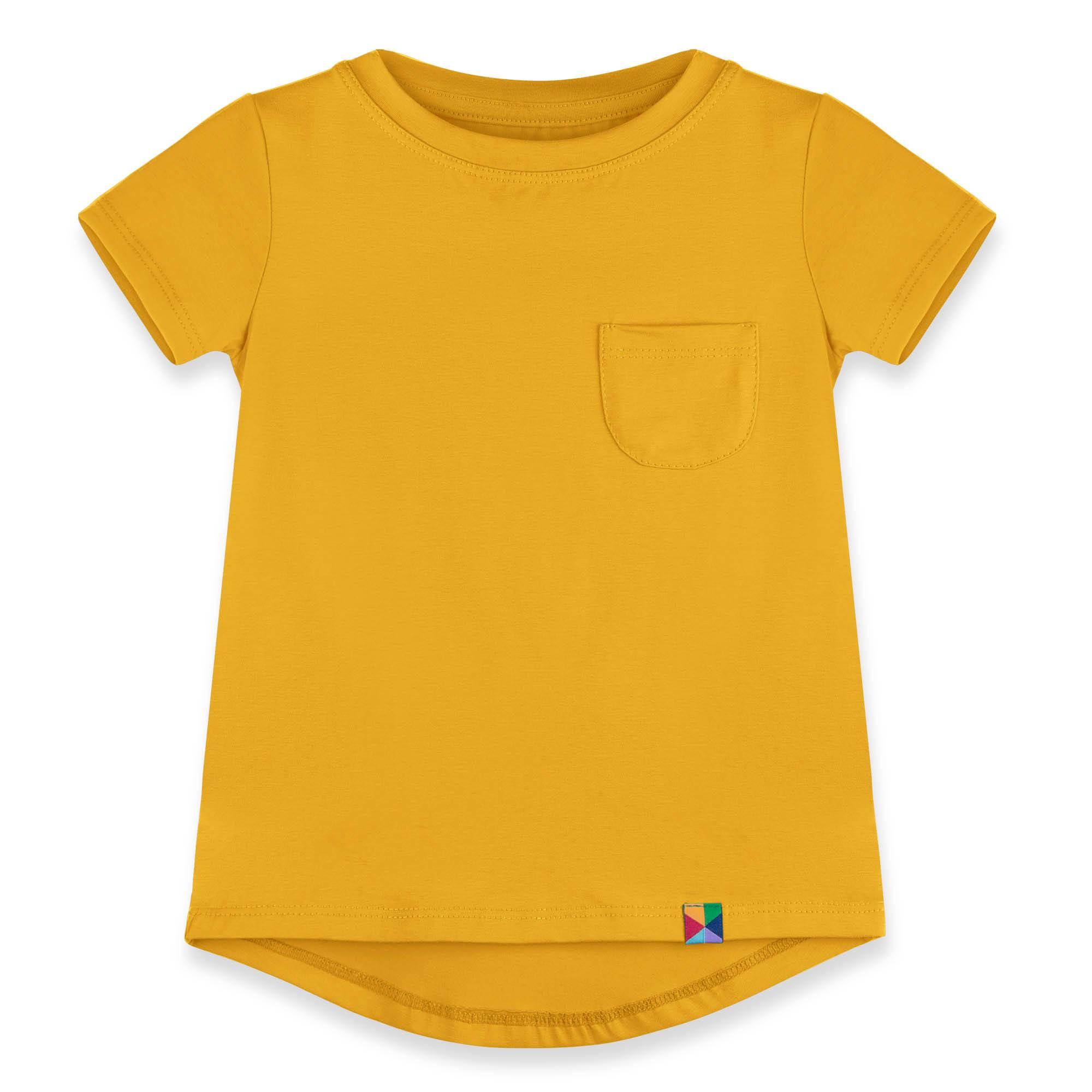 Mustard T-shirt with pocket