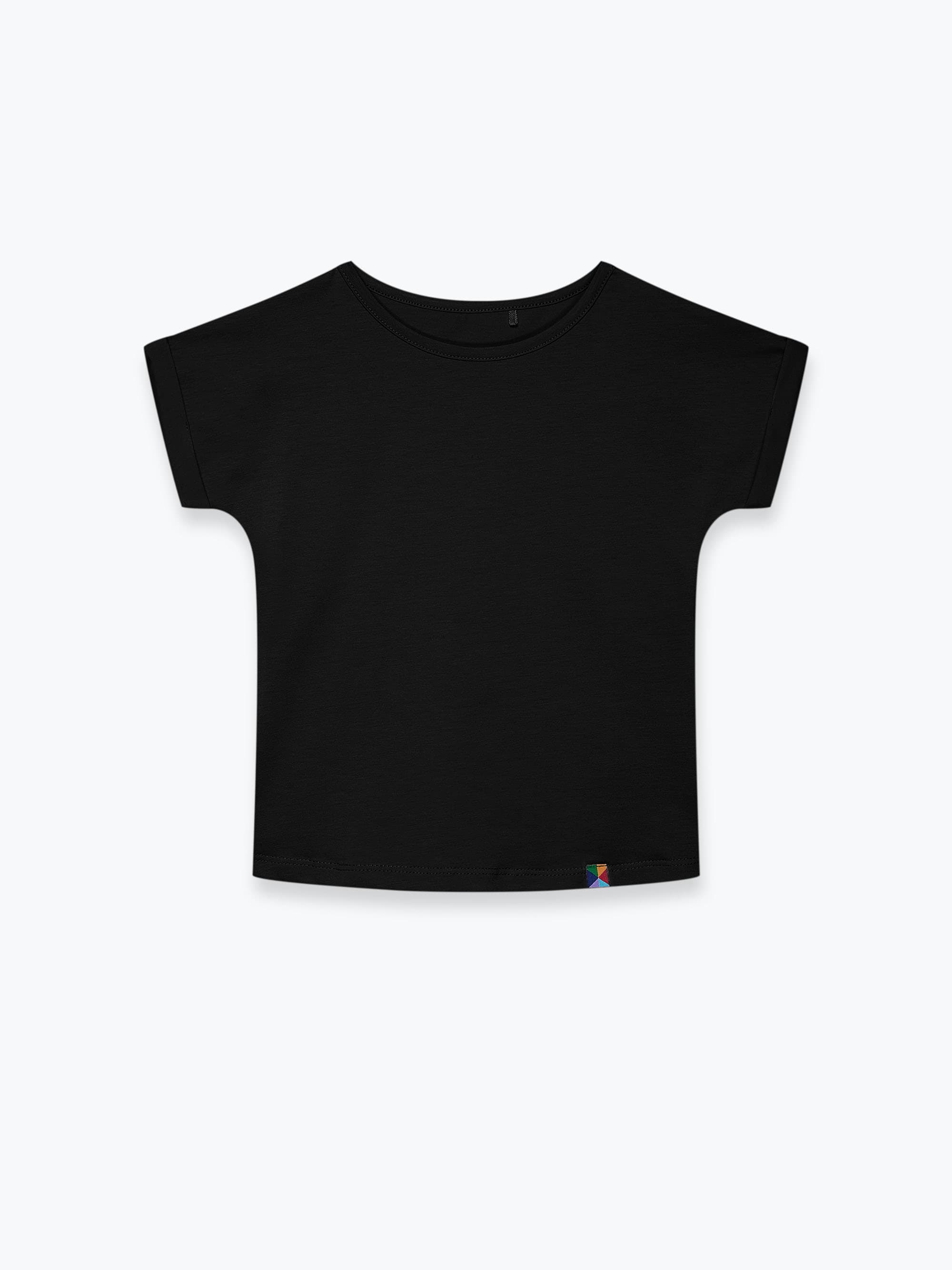 Black crew neck shirt