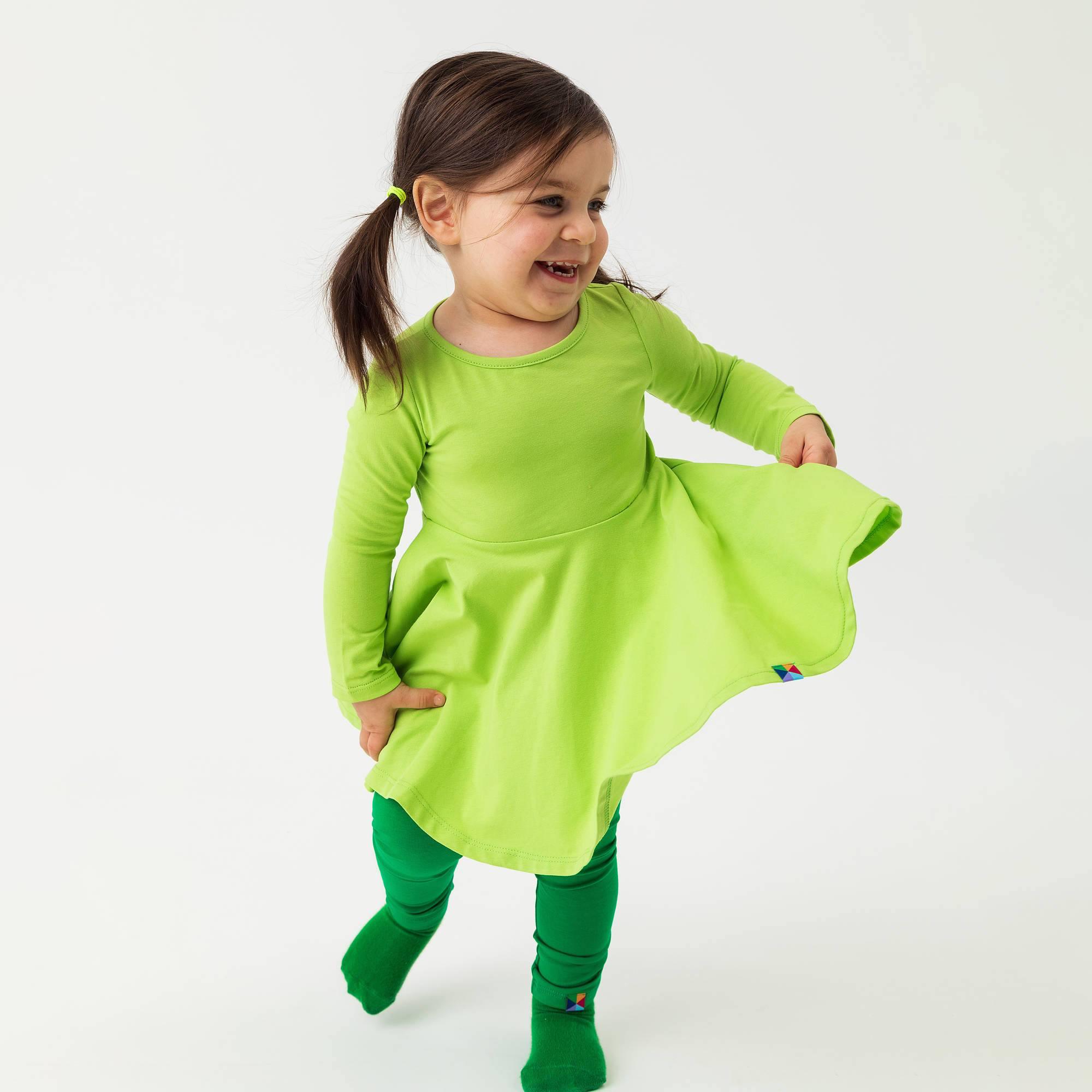 Lime green long sleeve dress Baby