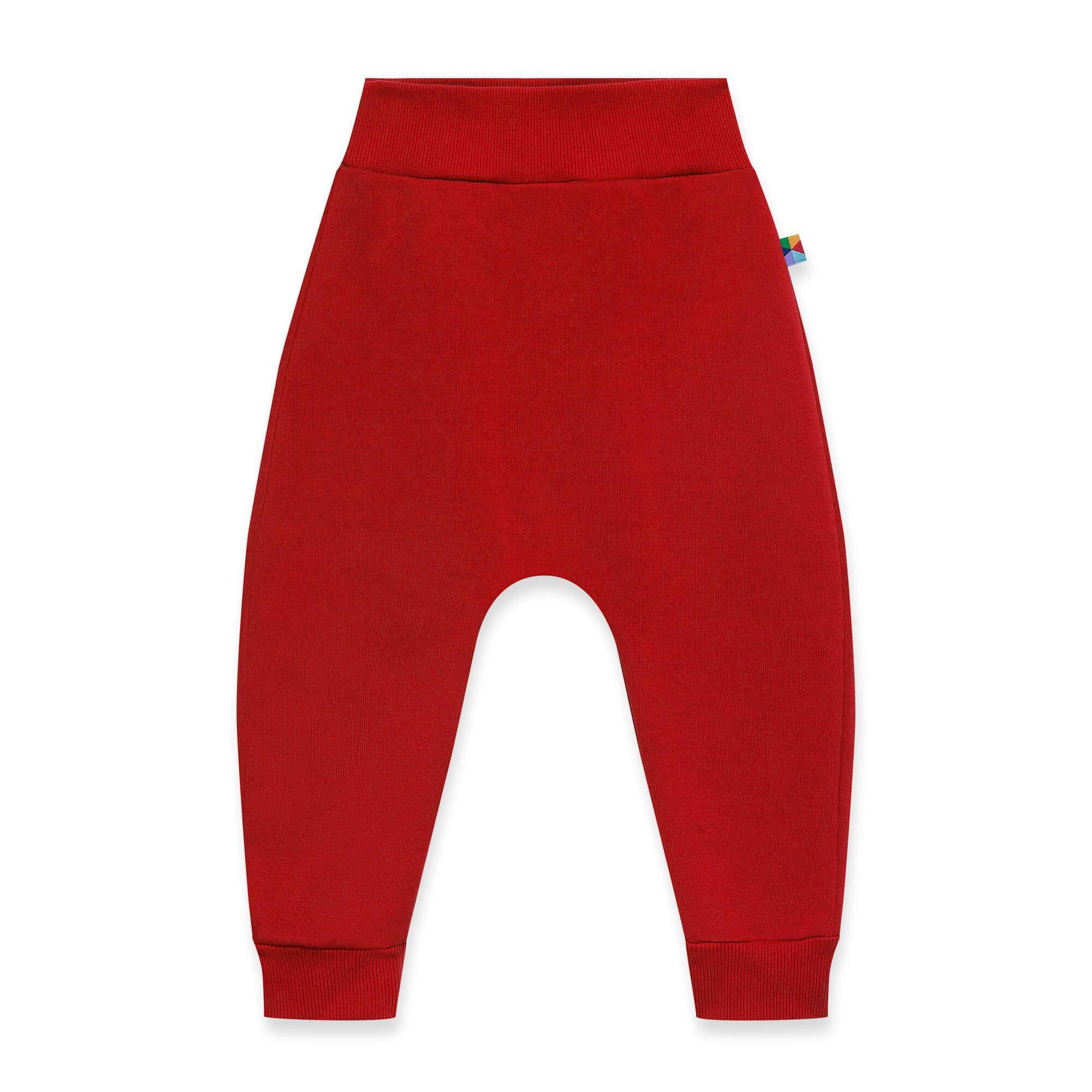 Red fleece-lined joggers Baby