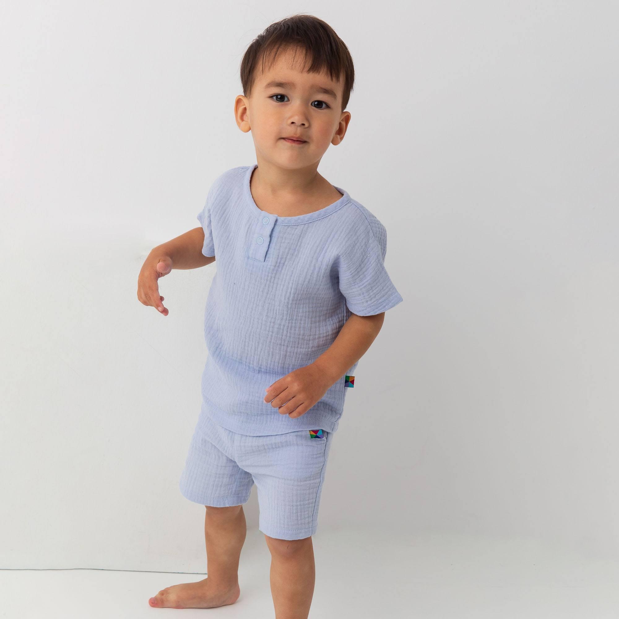 Light blue muslin shirt Baby