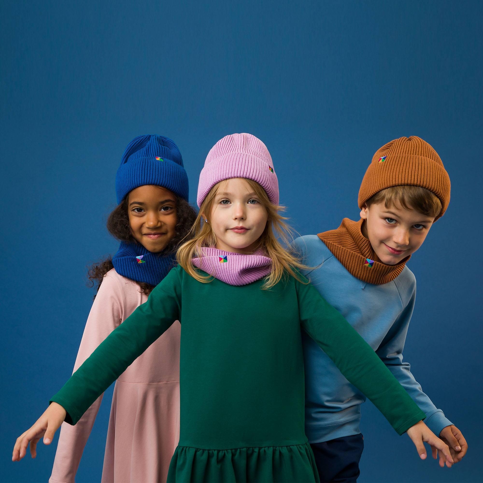 Caramel merino wool hat kids