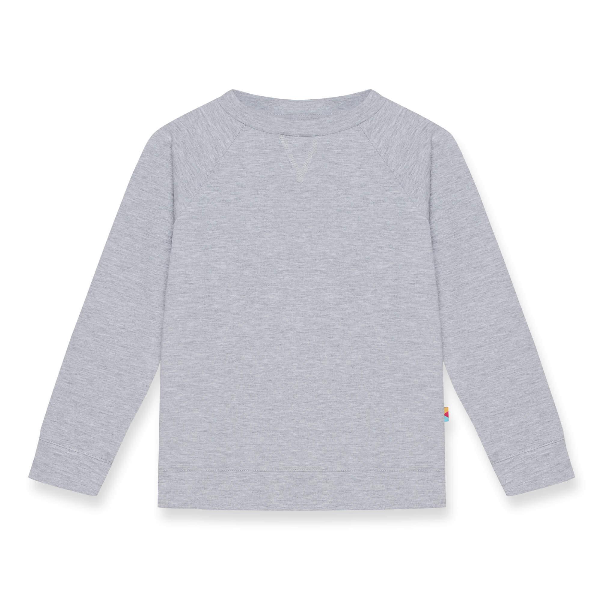 Grey melange pullover sweatshirt