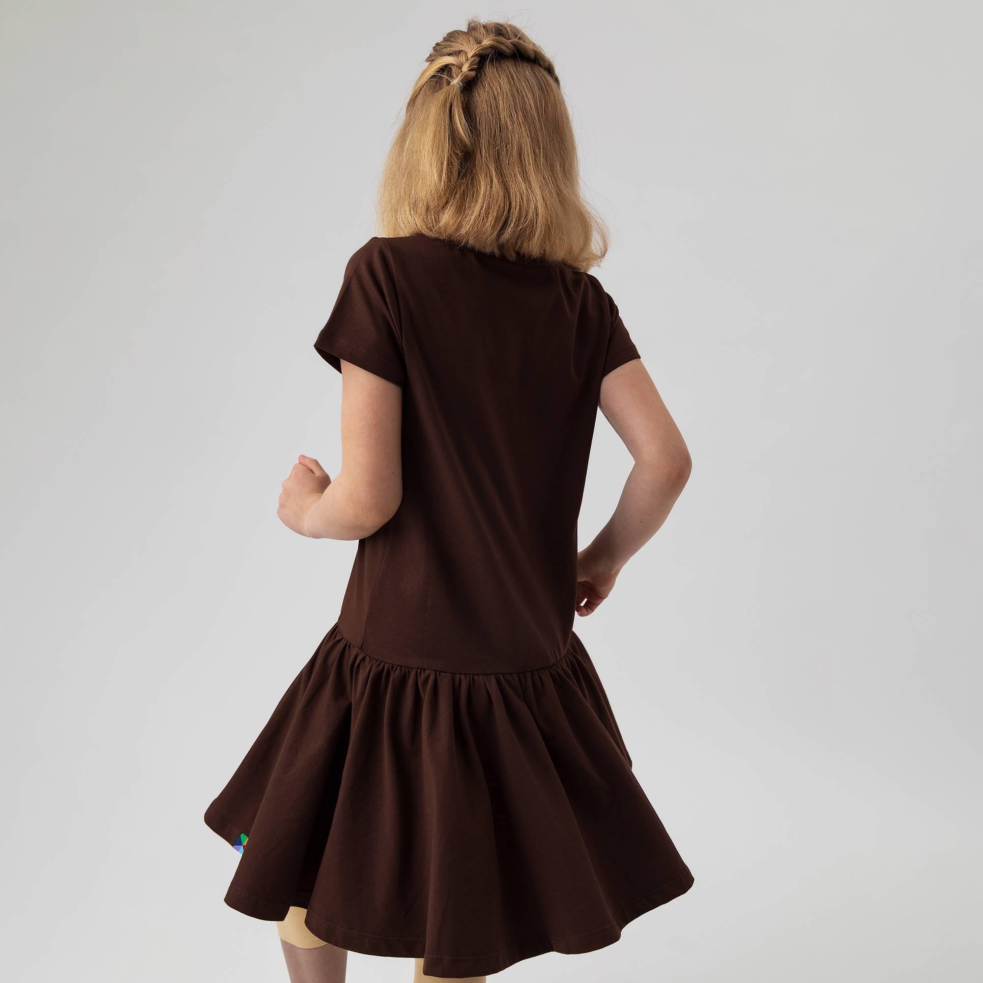 Brown frill dress