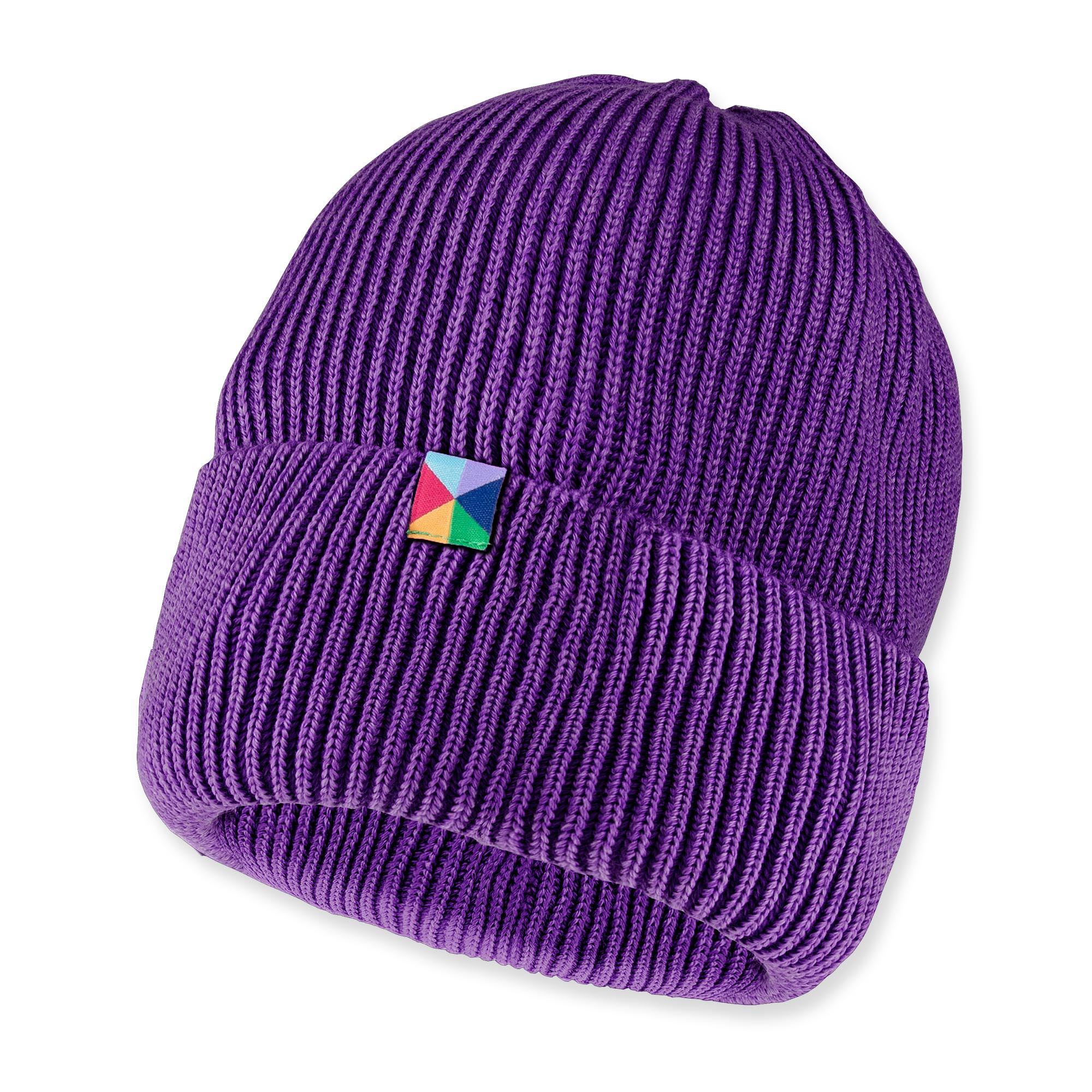 Violet merino wool hat kids