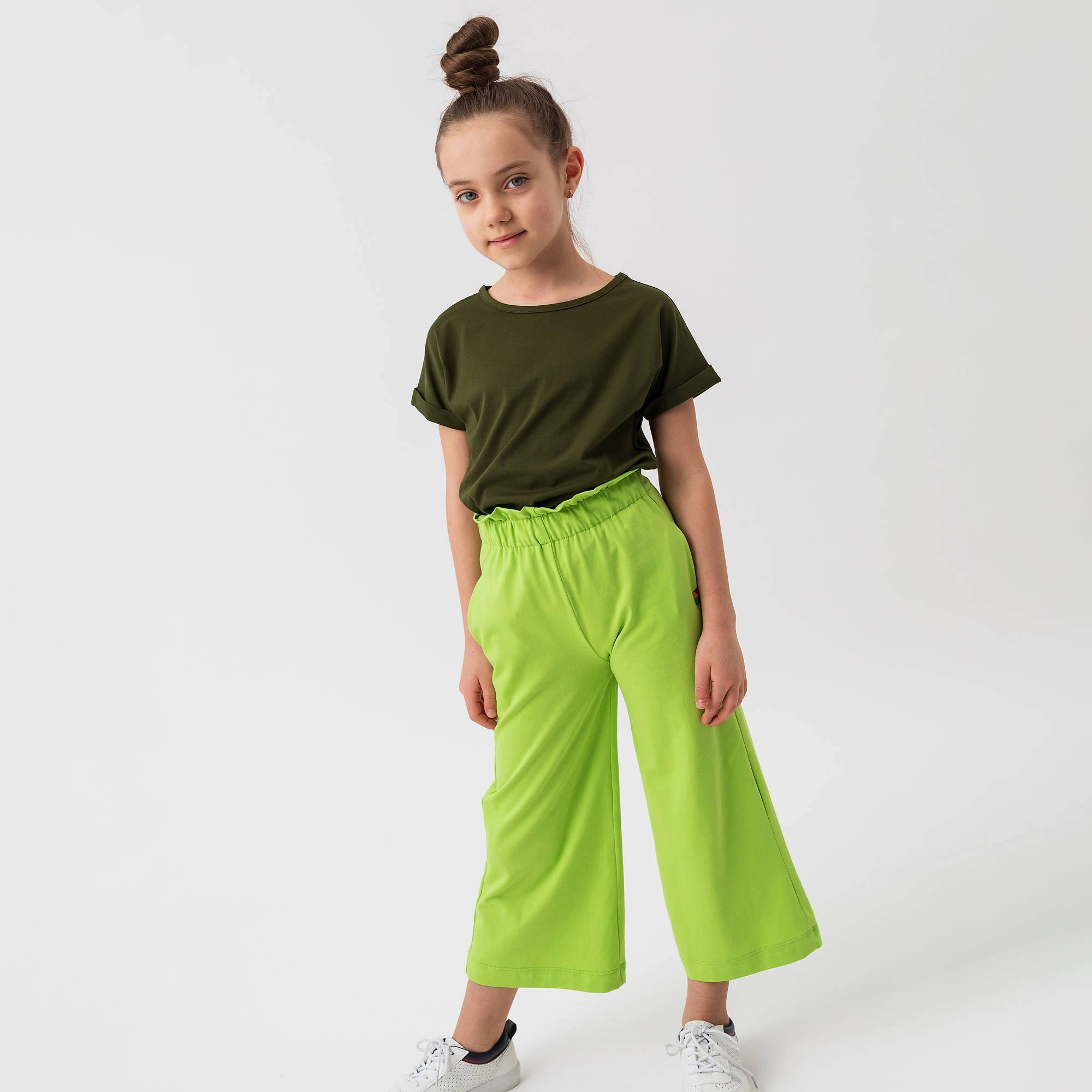 Lime green culotte trousers