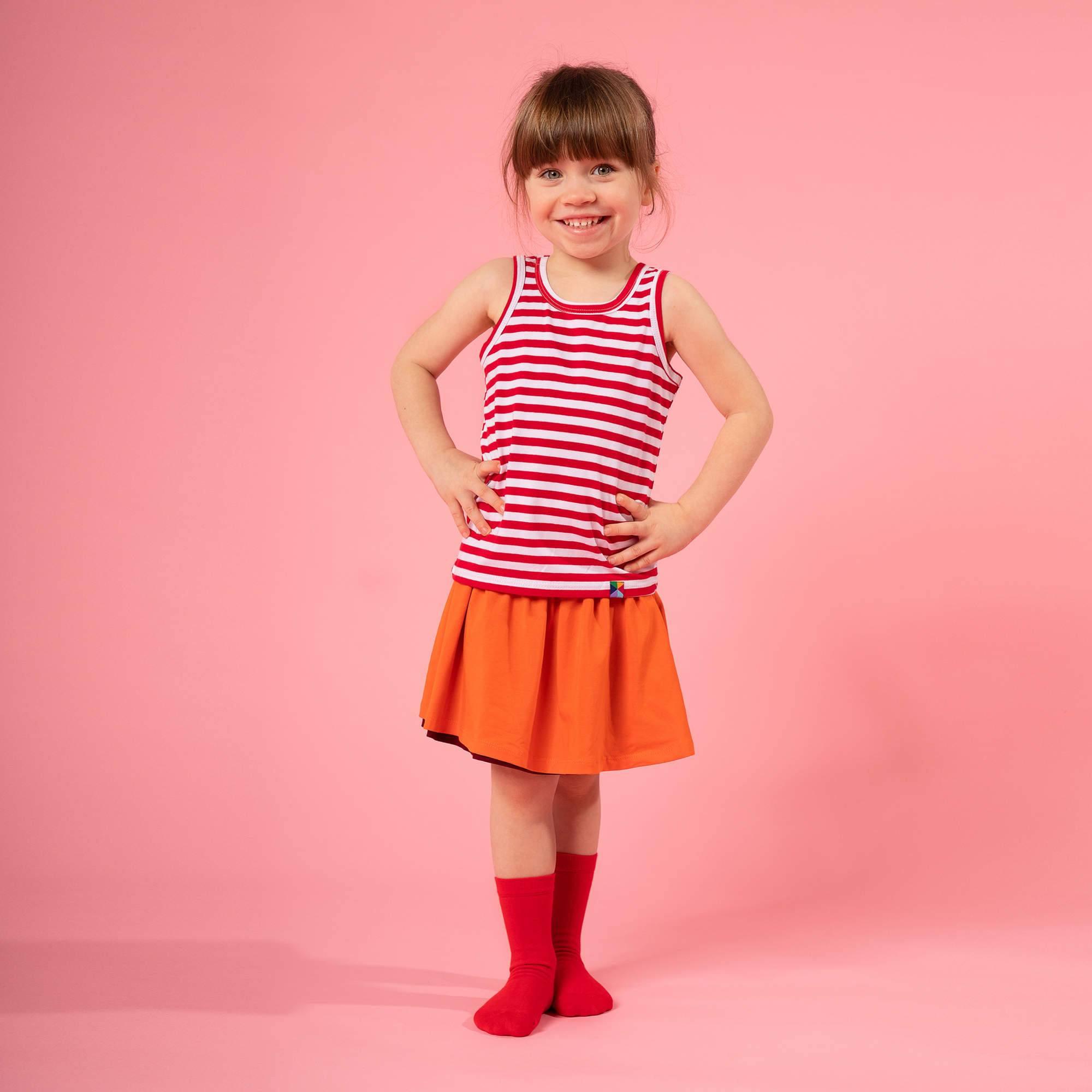 Burgundy - orange reversible skirt