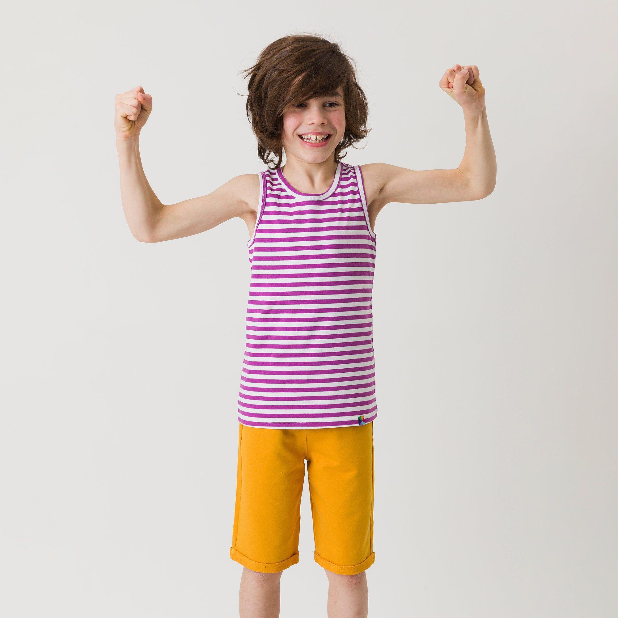 Violet stripes tank top