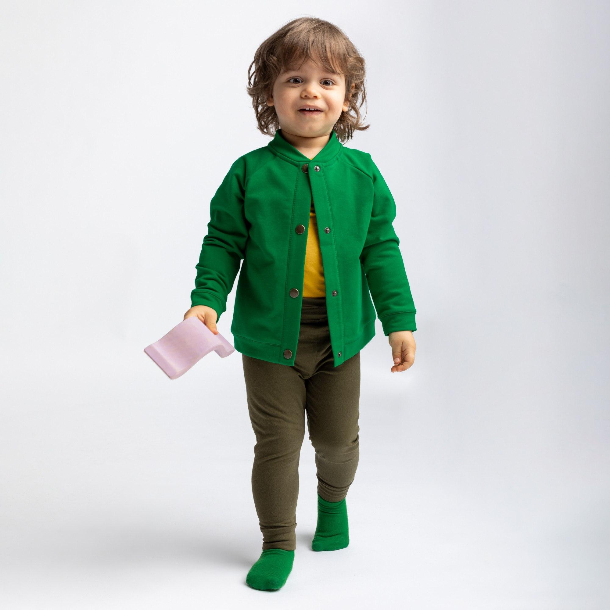 Green button-up bomber jacket Baby