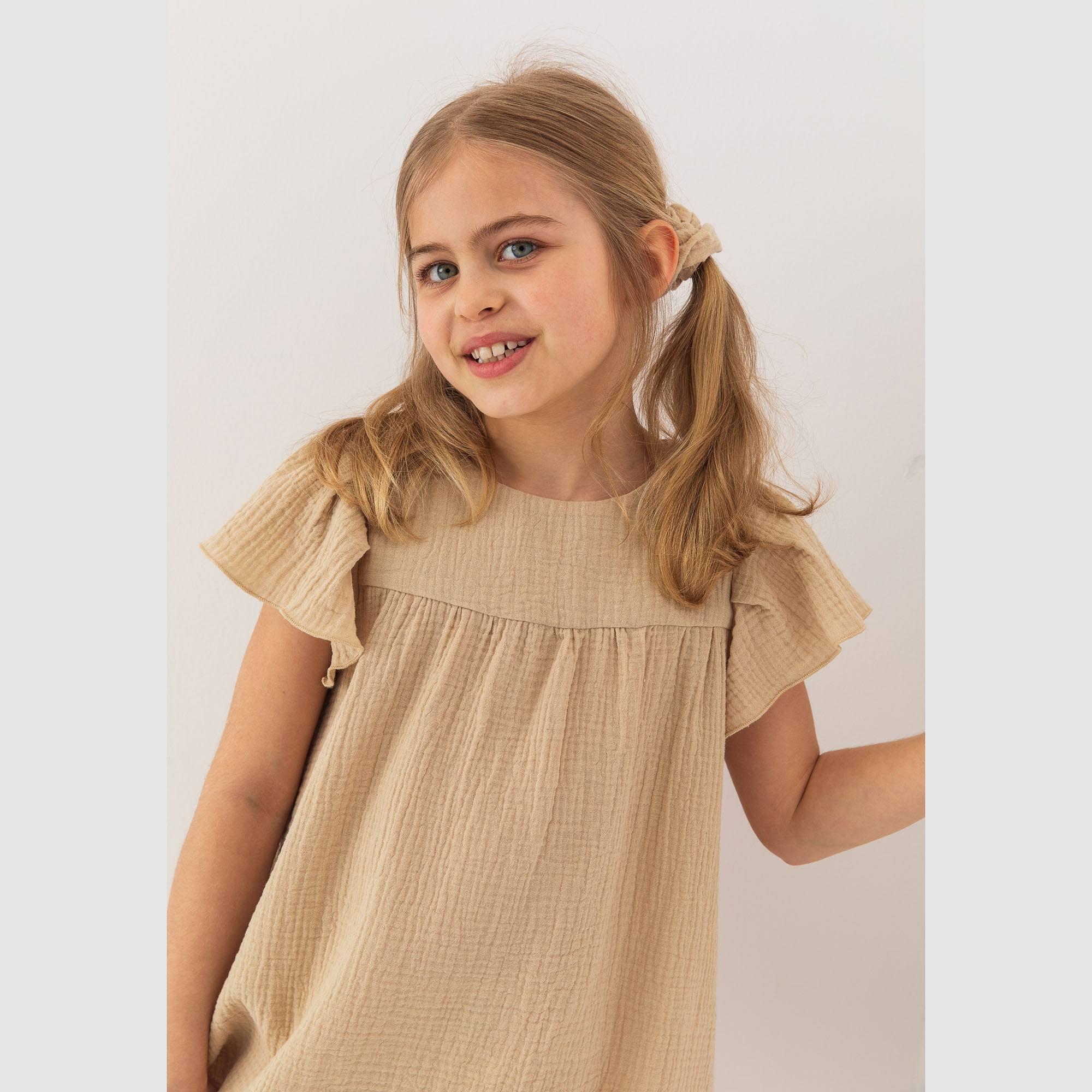 Beige muslin dress