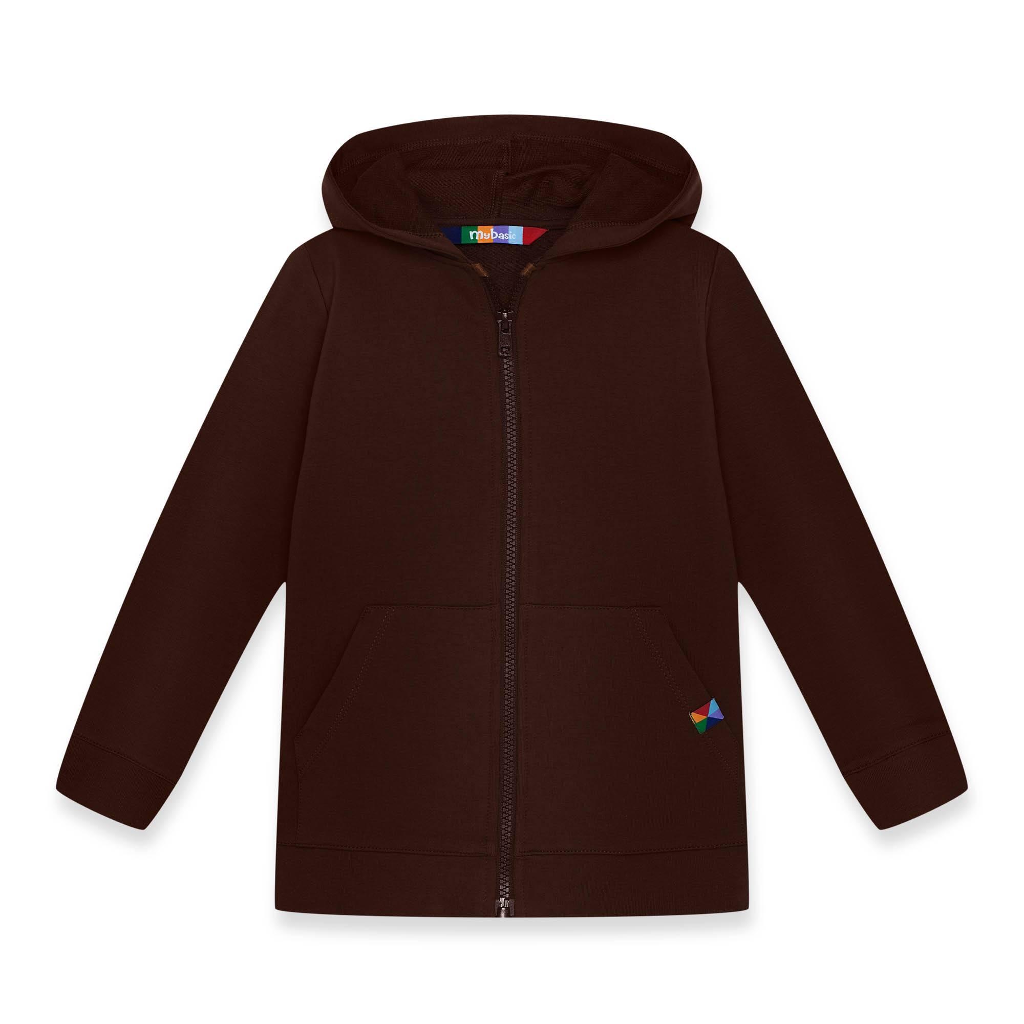 Brown zip-up hoodie