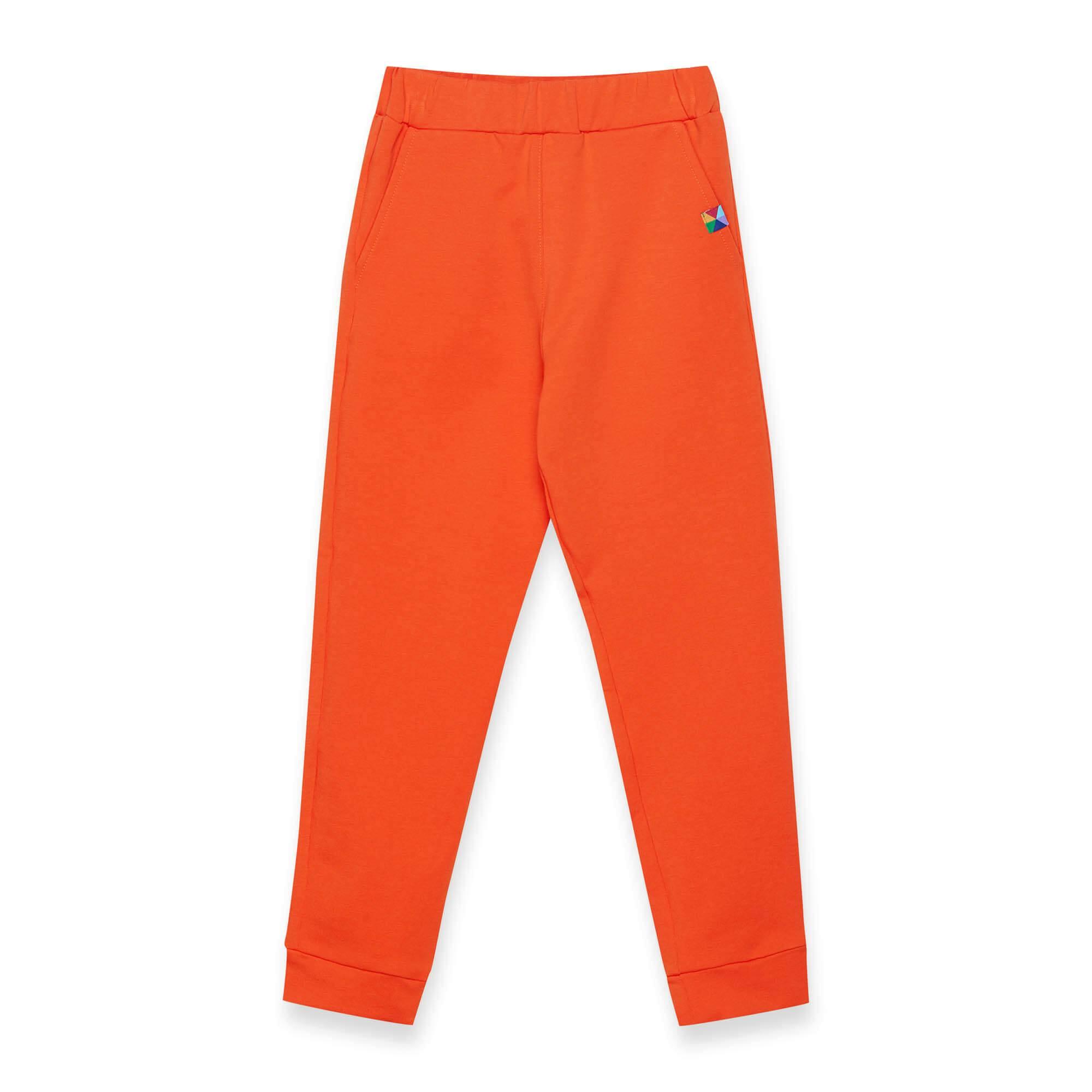 Orange joggers with a back pocket