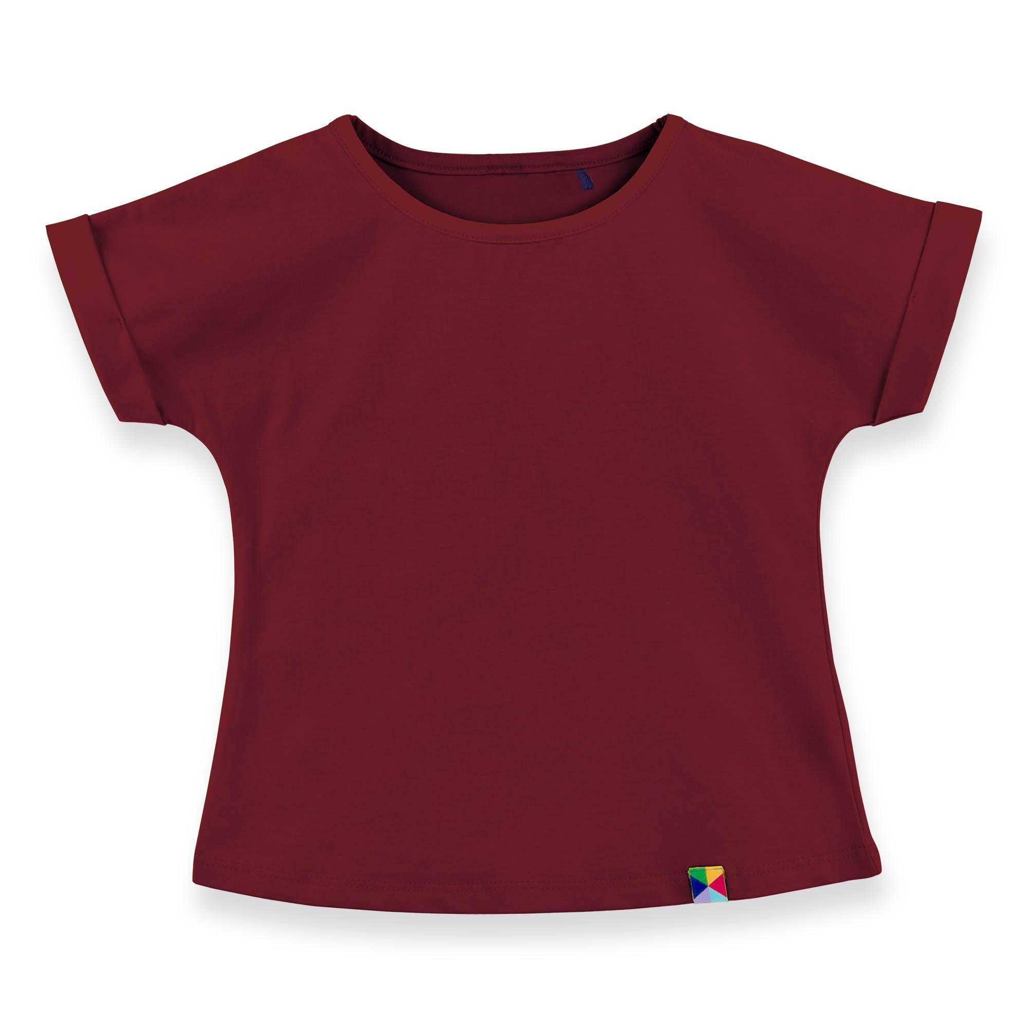 Burgundy crew neck shirt Junior