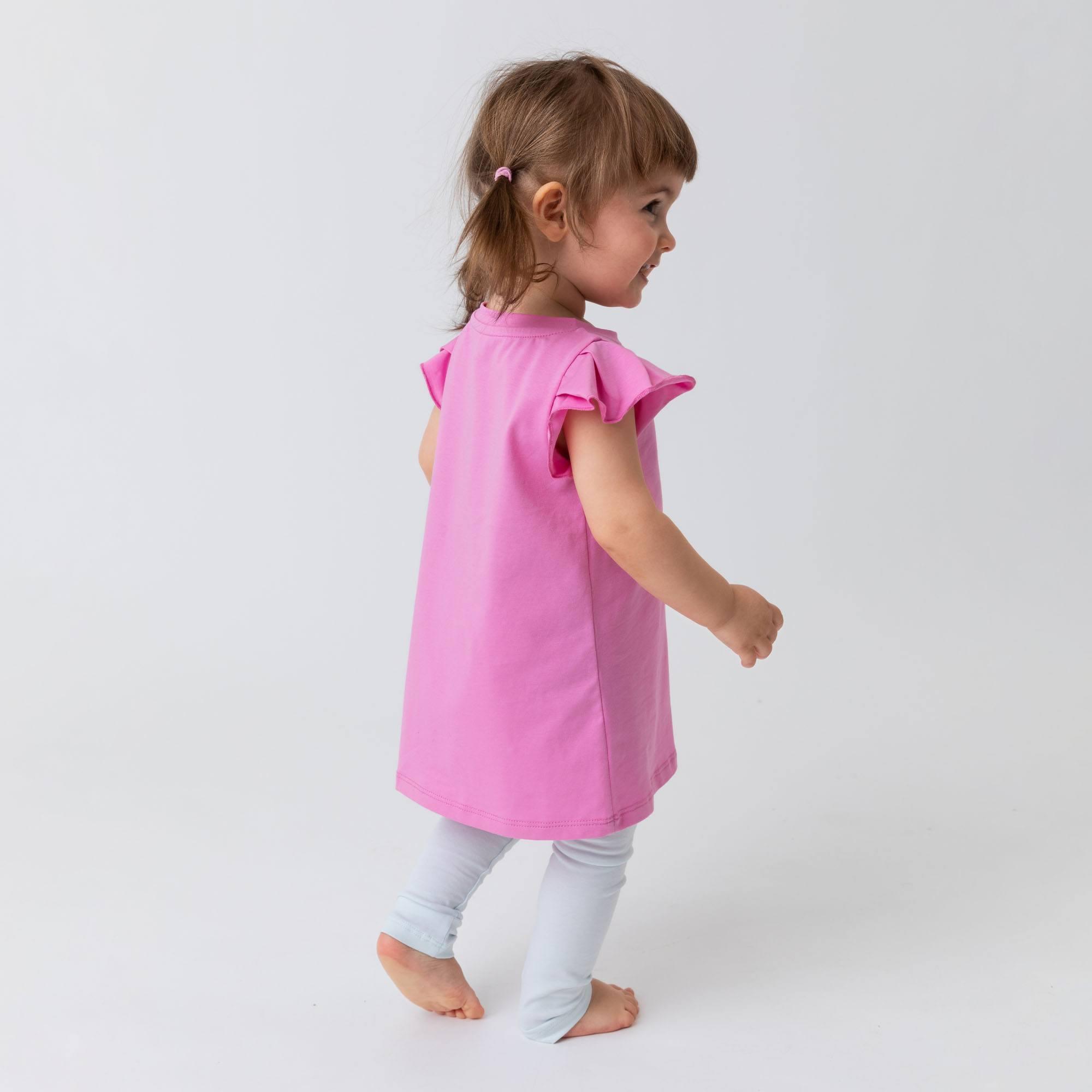 Pastel pink short butterfly sleeve tunic Baby