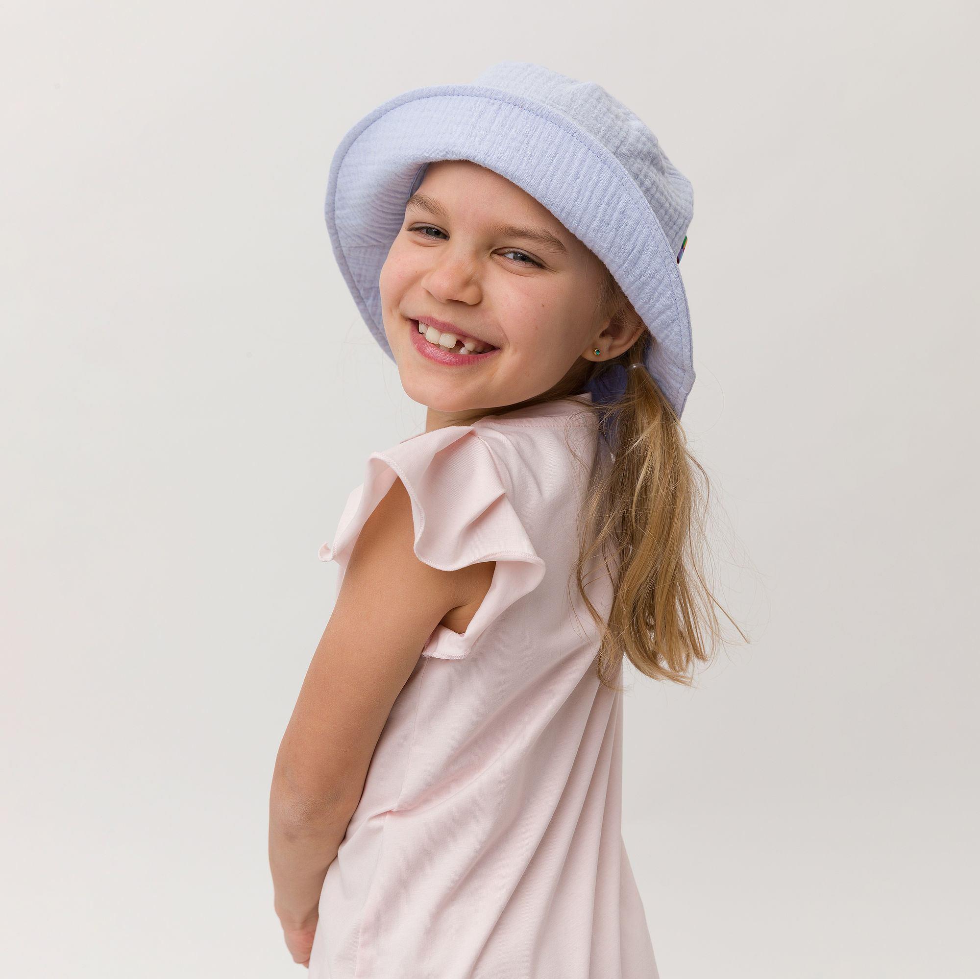 Light blue muslin hat