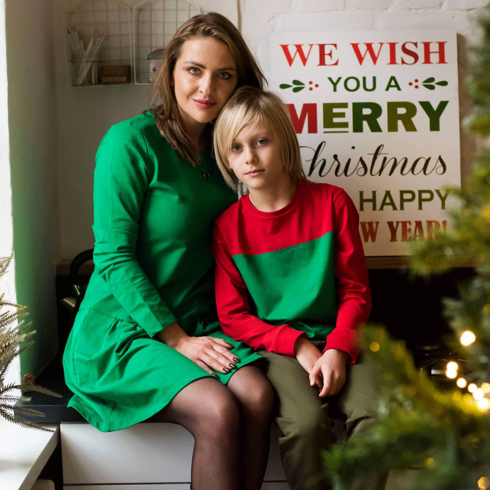 Red - green two-colour shirt