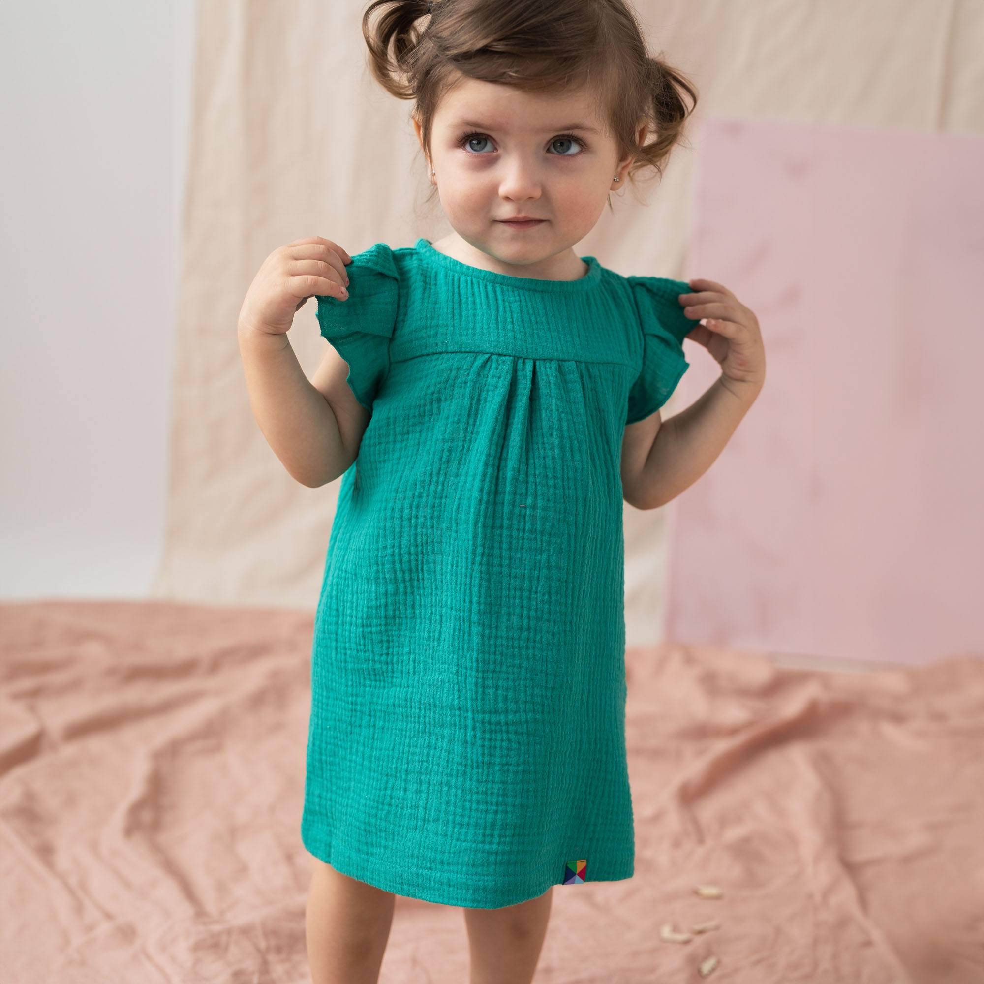 Turquoise muslin dress Baby