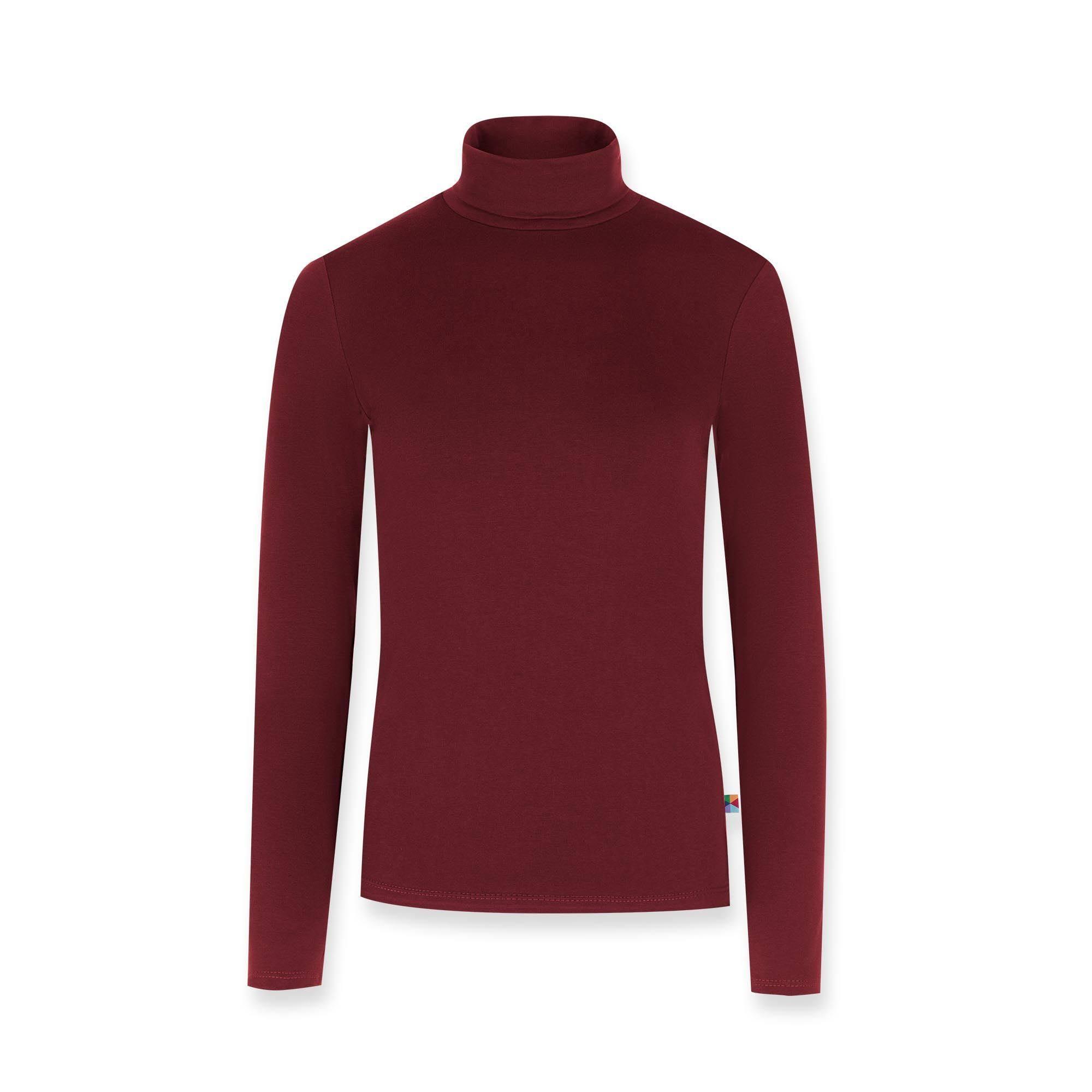 Burgundy turtleneck Women