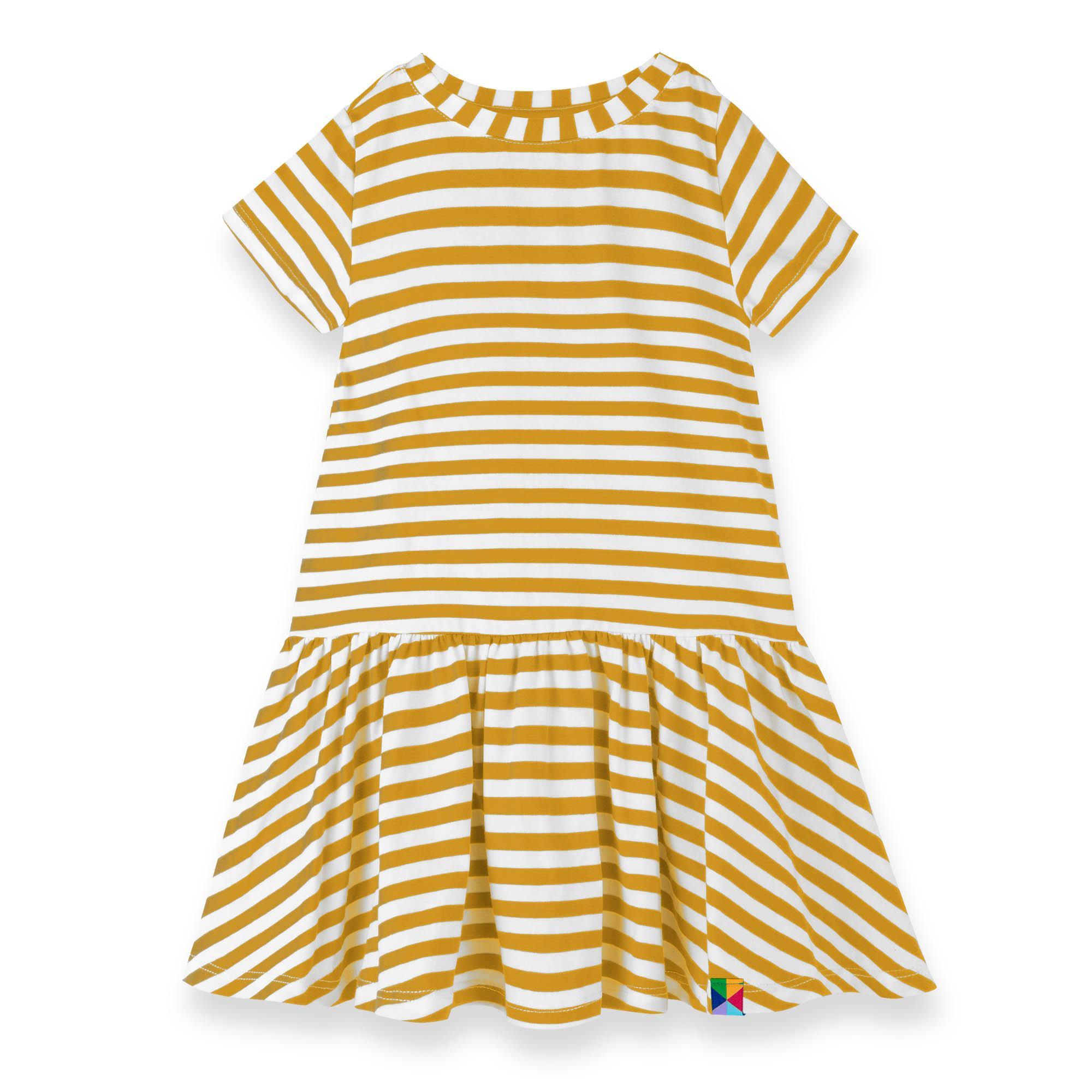 Mustard stripes frill dress