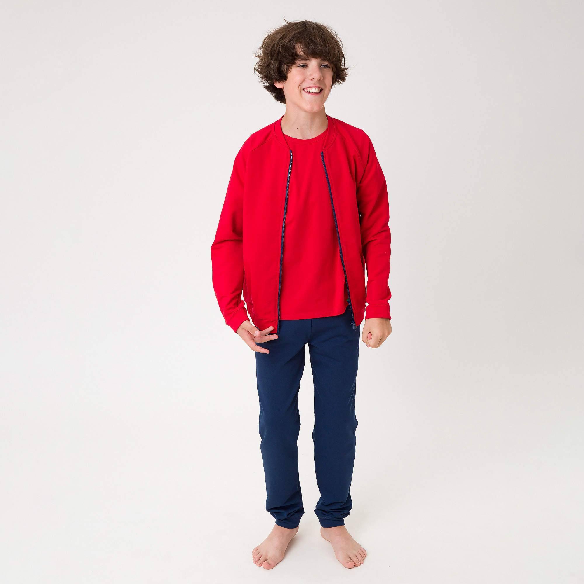 Red zip-up sweatshirt Junior