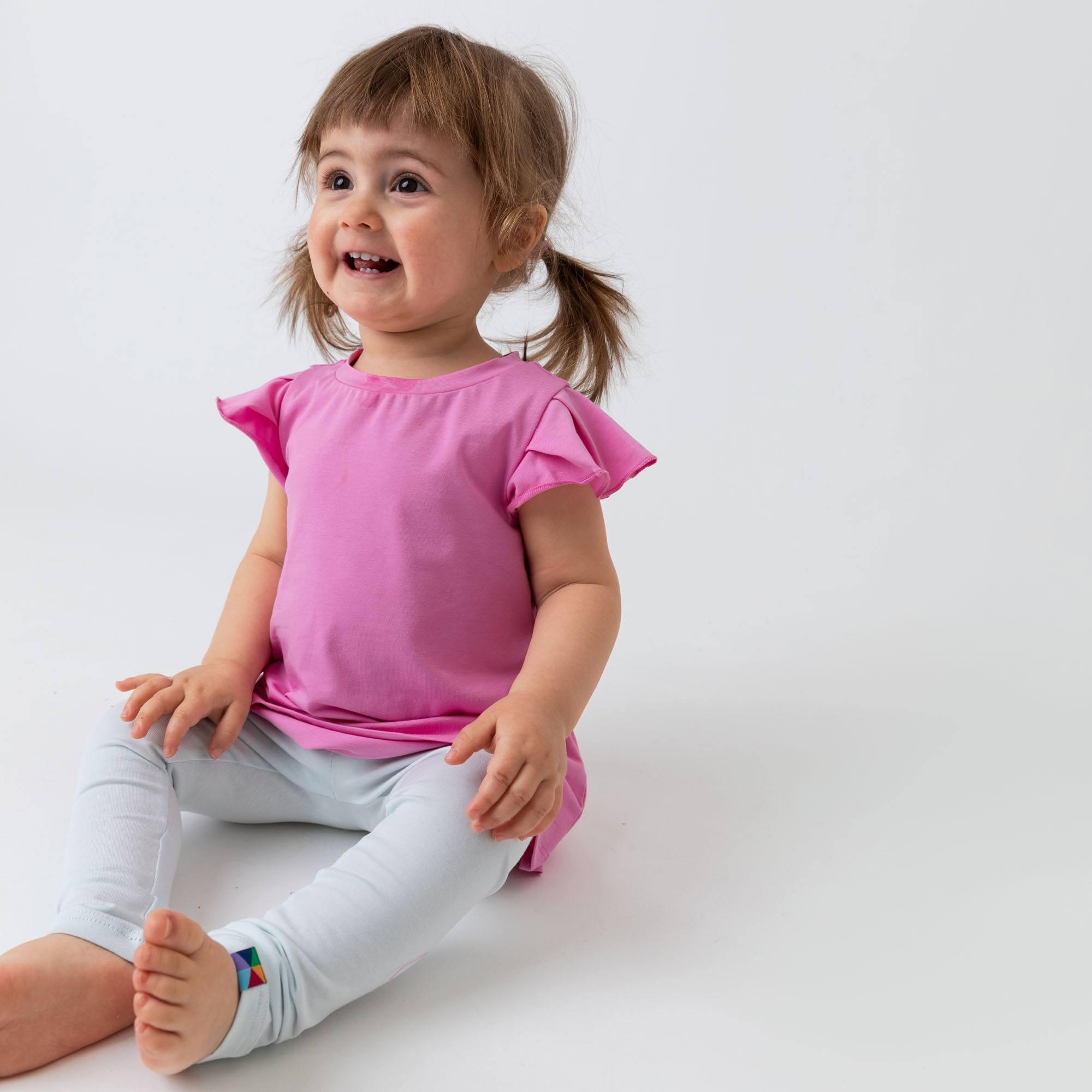 Pastel pink short butterfly sleeve tunic Baby