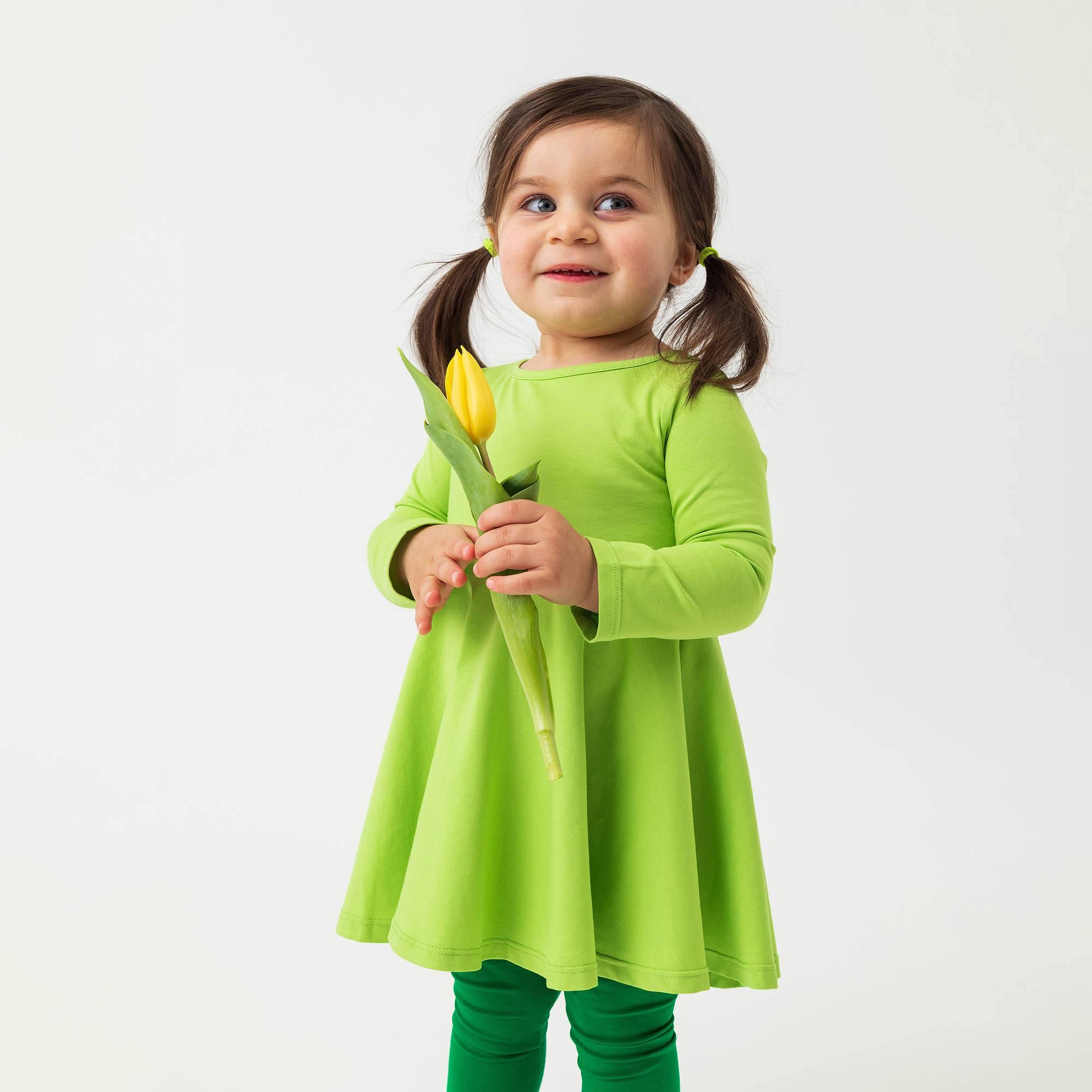 Lime green long sleeve dress Baby