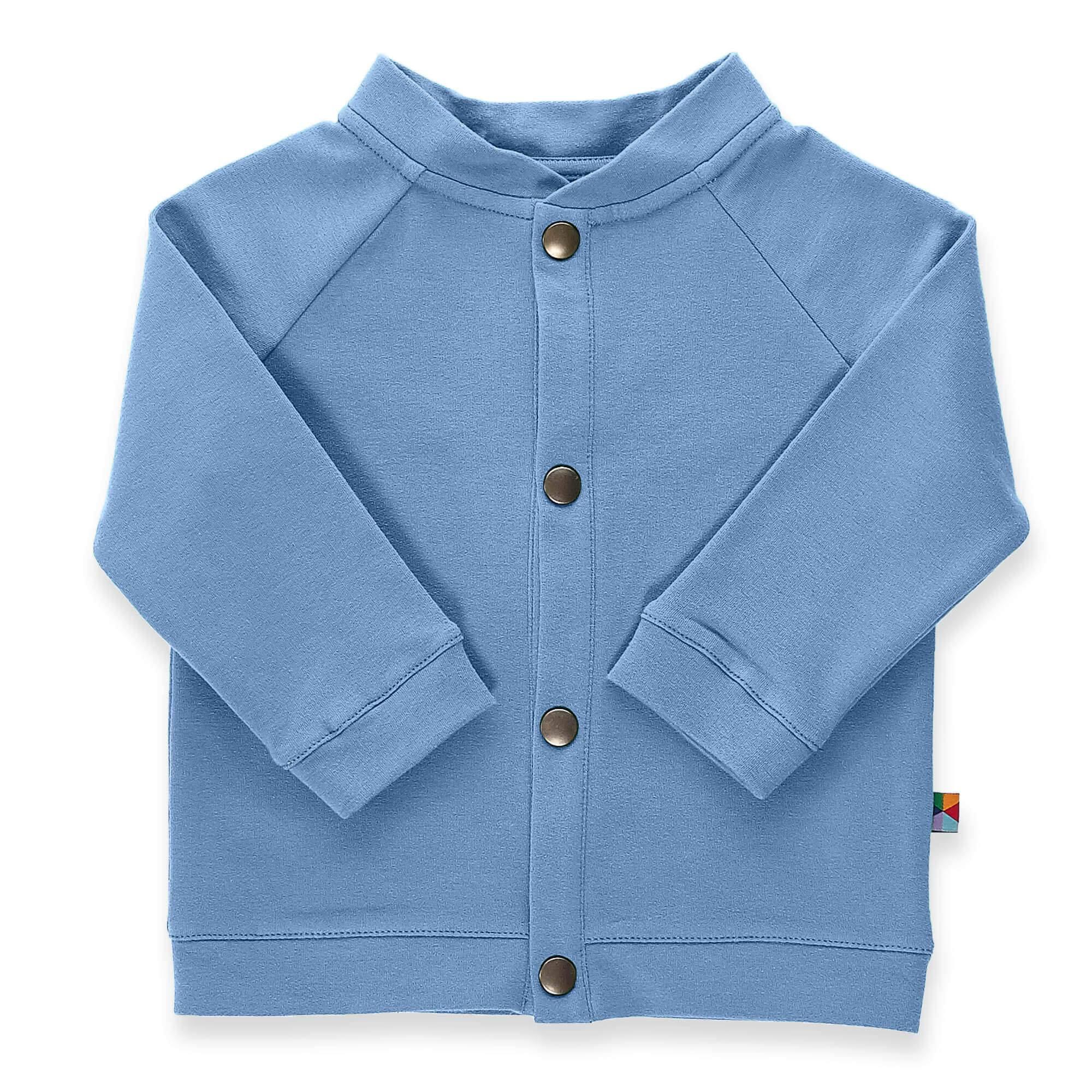 Sky blue button-up bomber jacket Baby