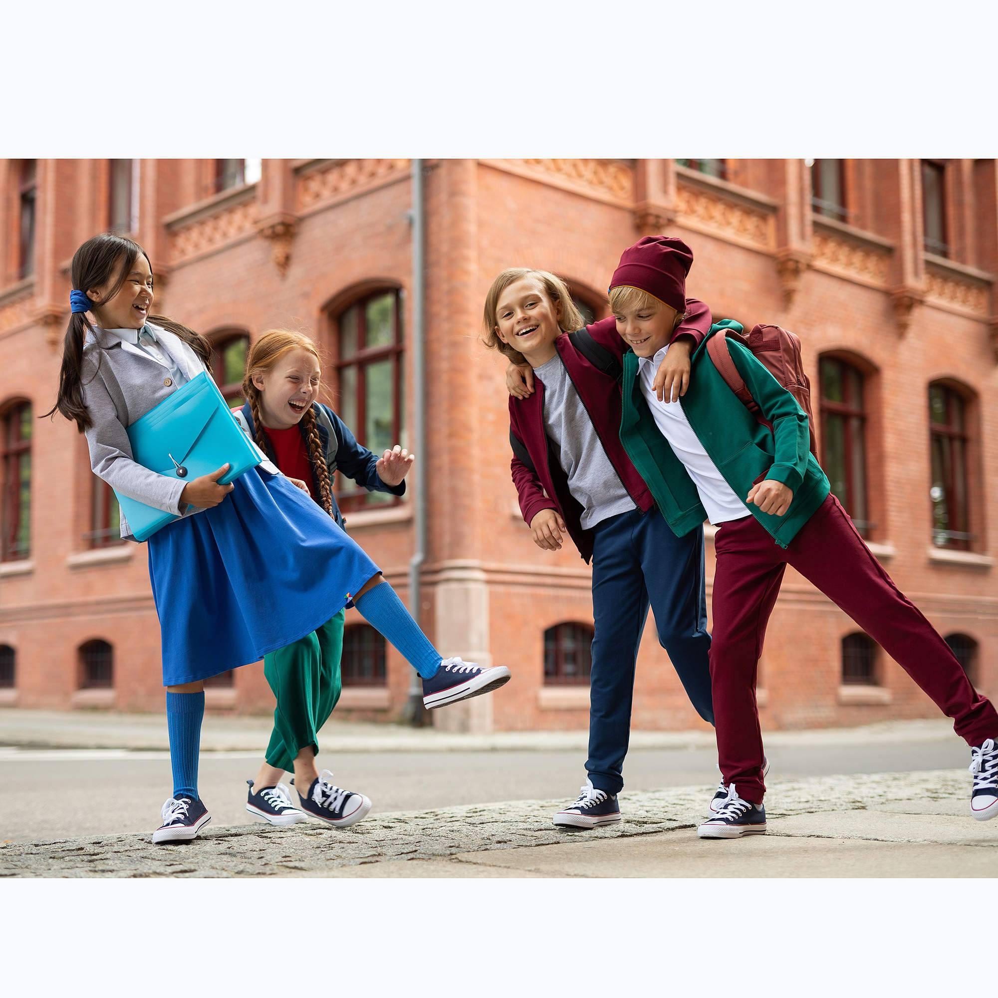 Burgundy joggers with a back pocket