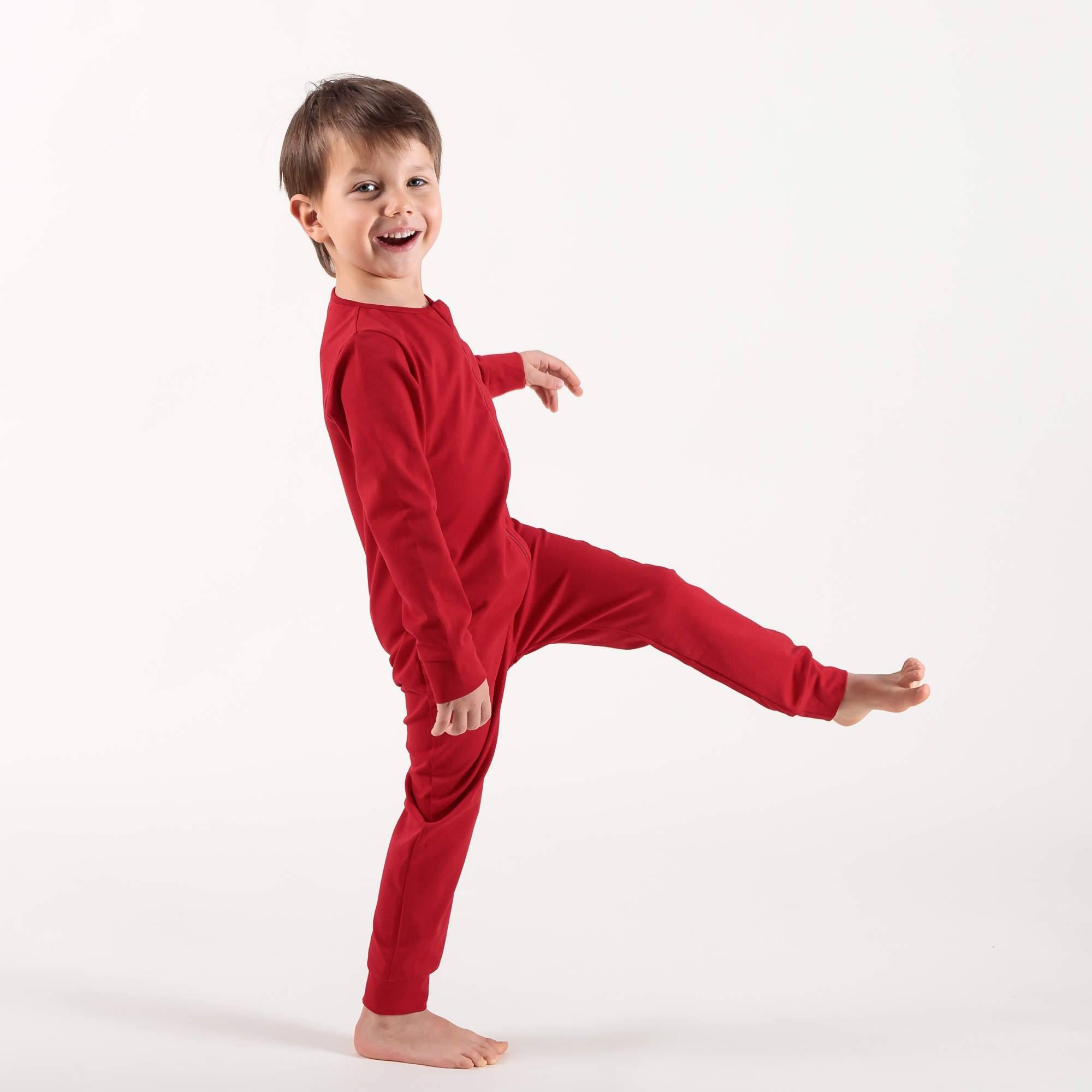 Red romper sleeping suit